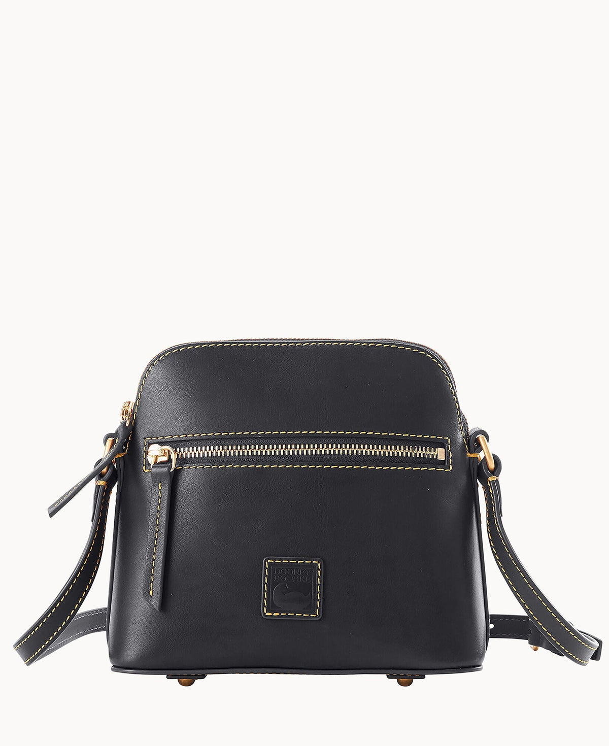 Florentine Zip Domed Crossbody - Black Black