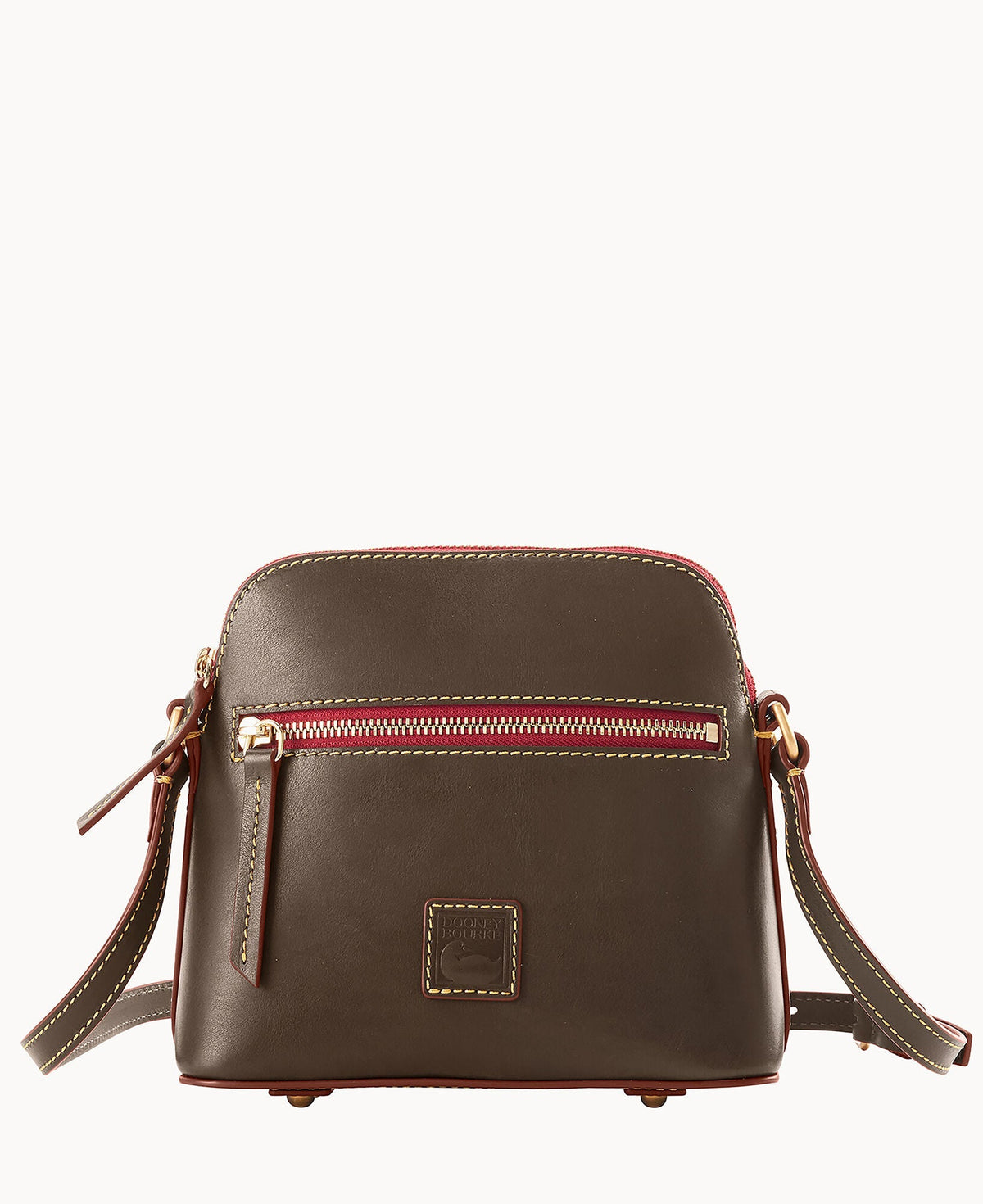 Florentine Zip Domed Crossbody - Charcoal