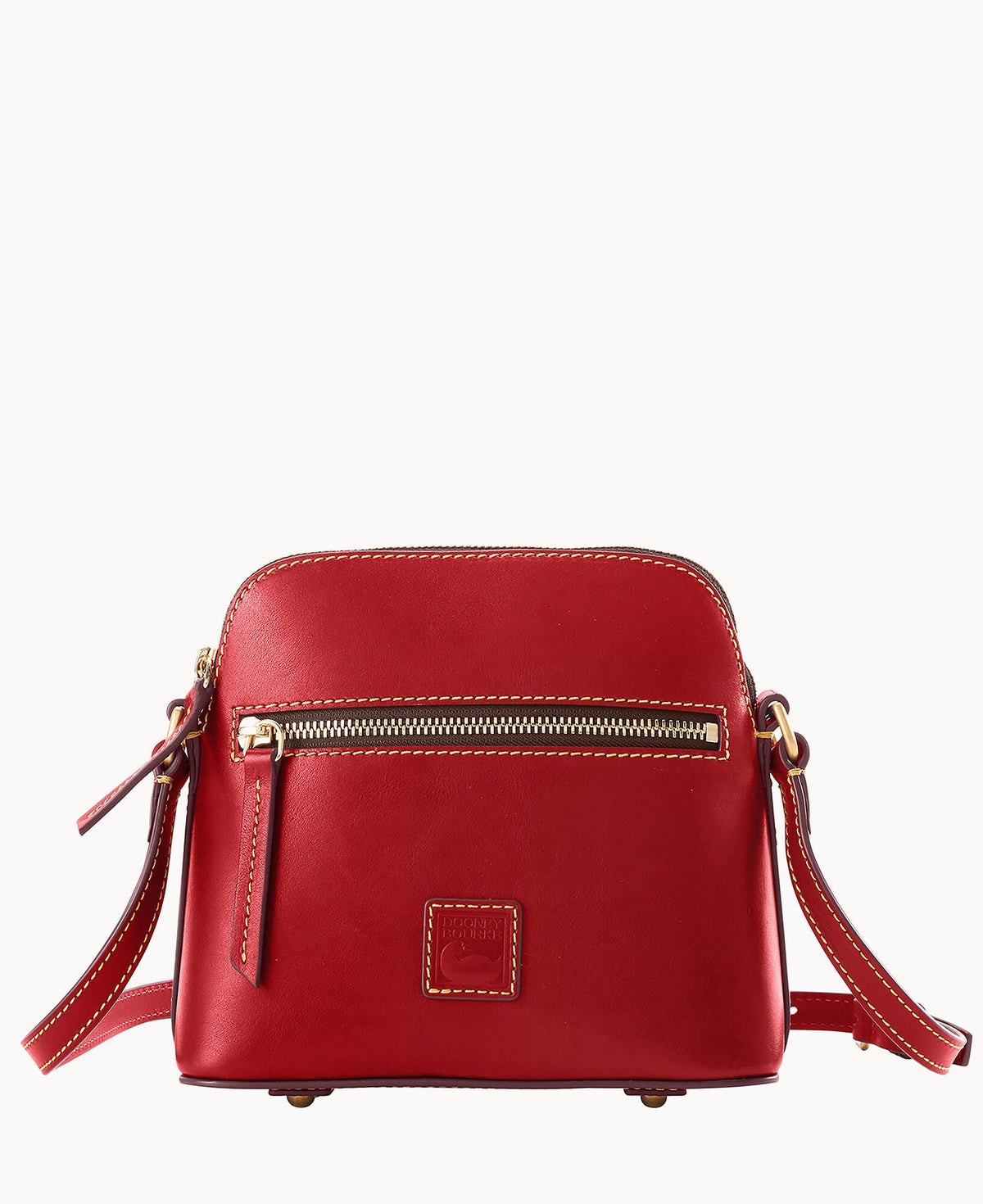Florentine Zip Domed Crossbody - Red