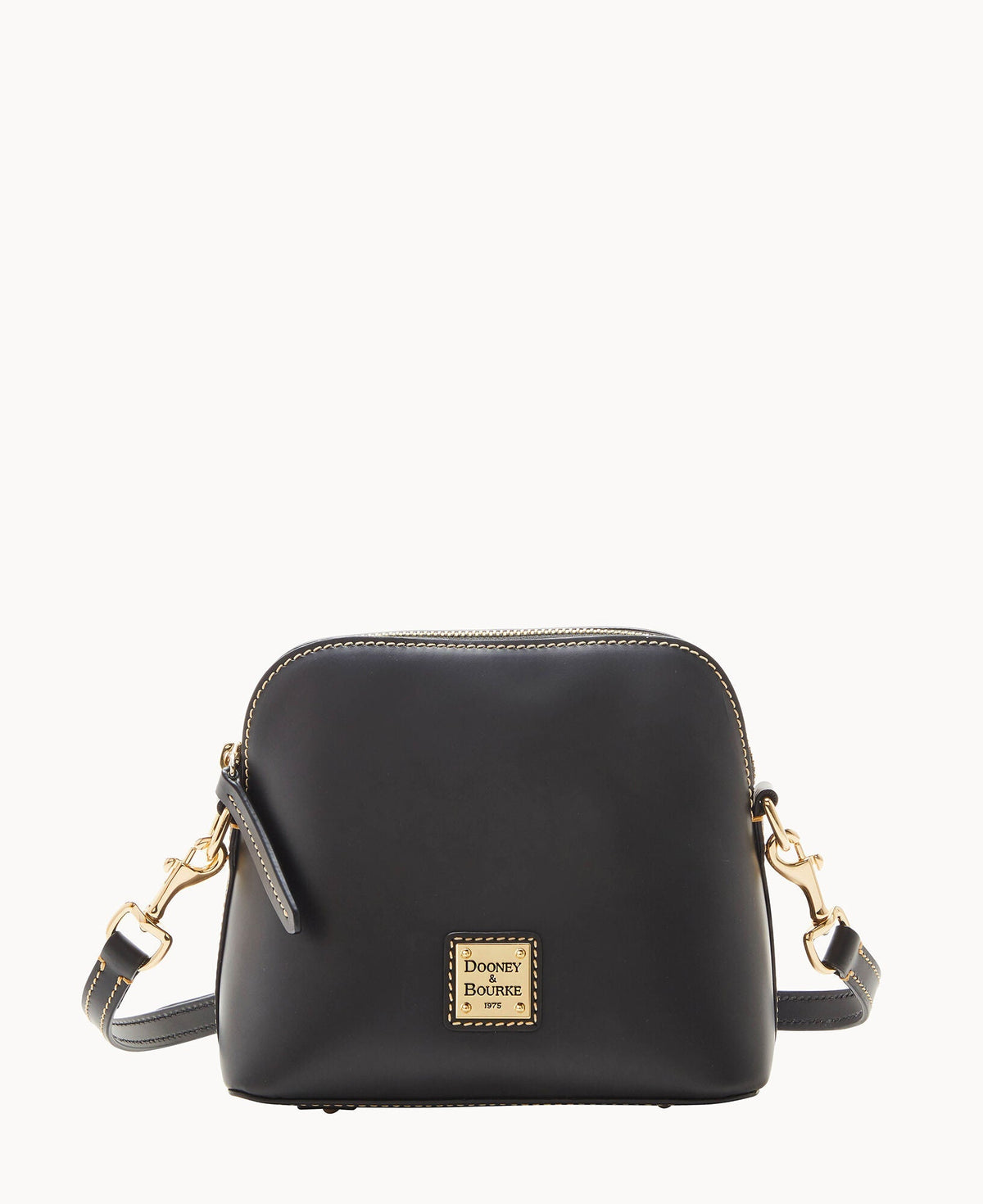 Quincey Zip Domed Crossbody - Black
