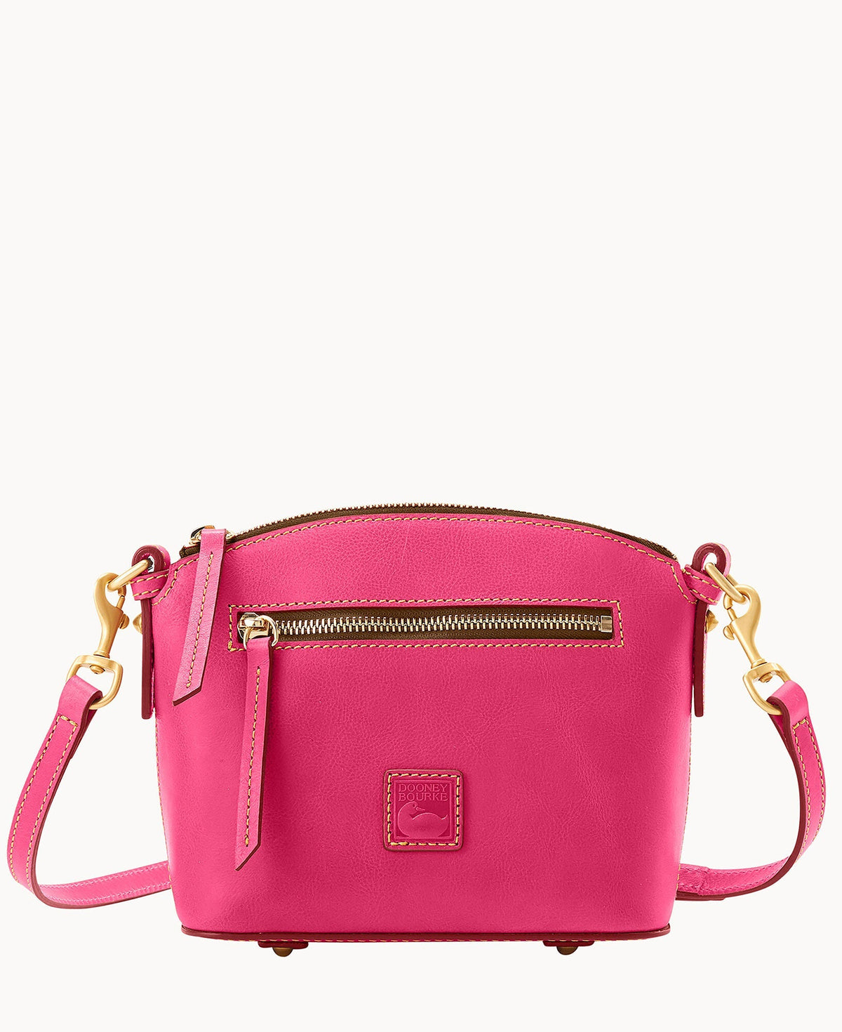Florentine Domed Crossbody - Fuchsia