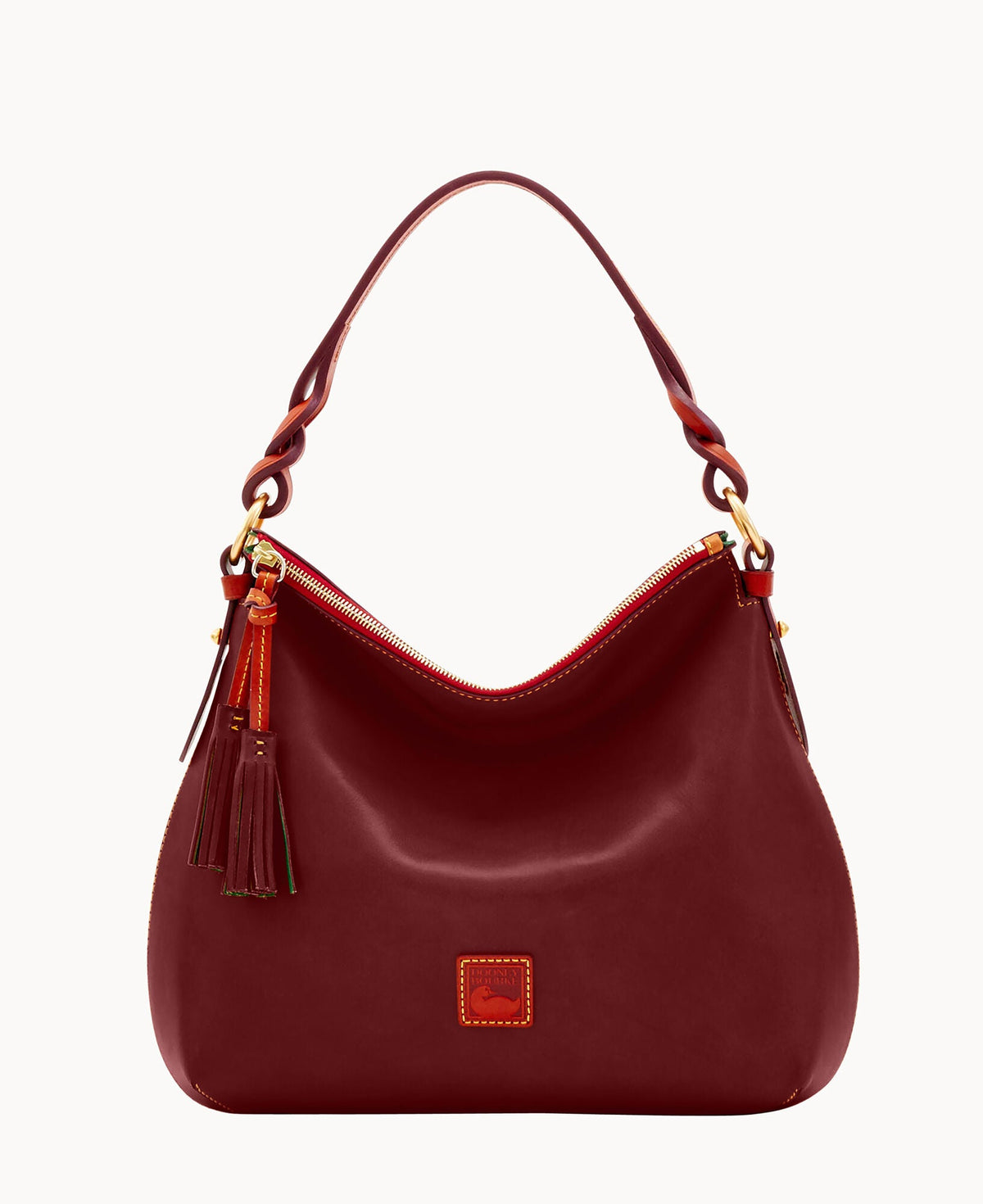 Florentine Twist Strap Hobo - Bordeaux