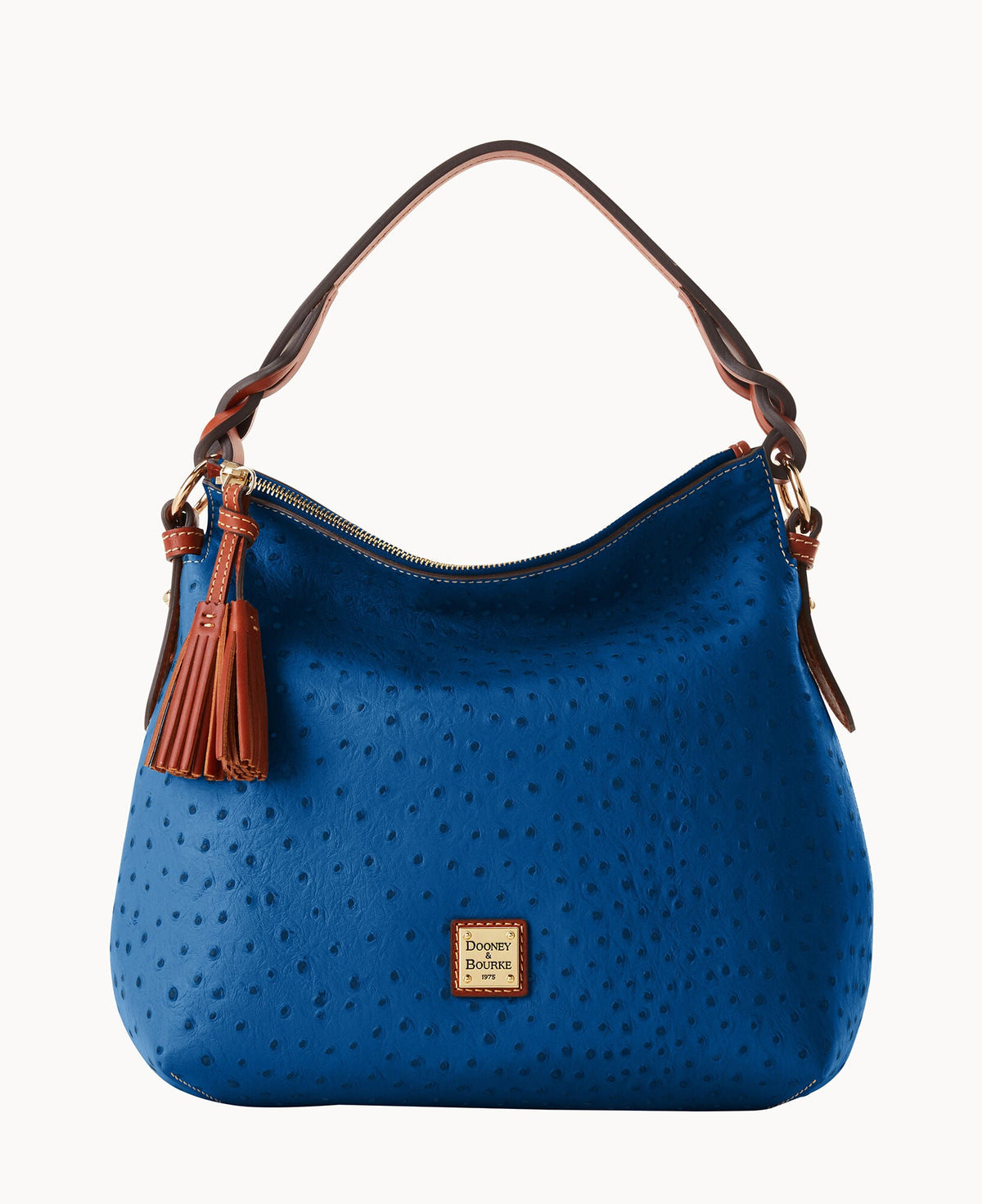 Ostrich Twist Strap Hobo - Marine