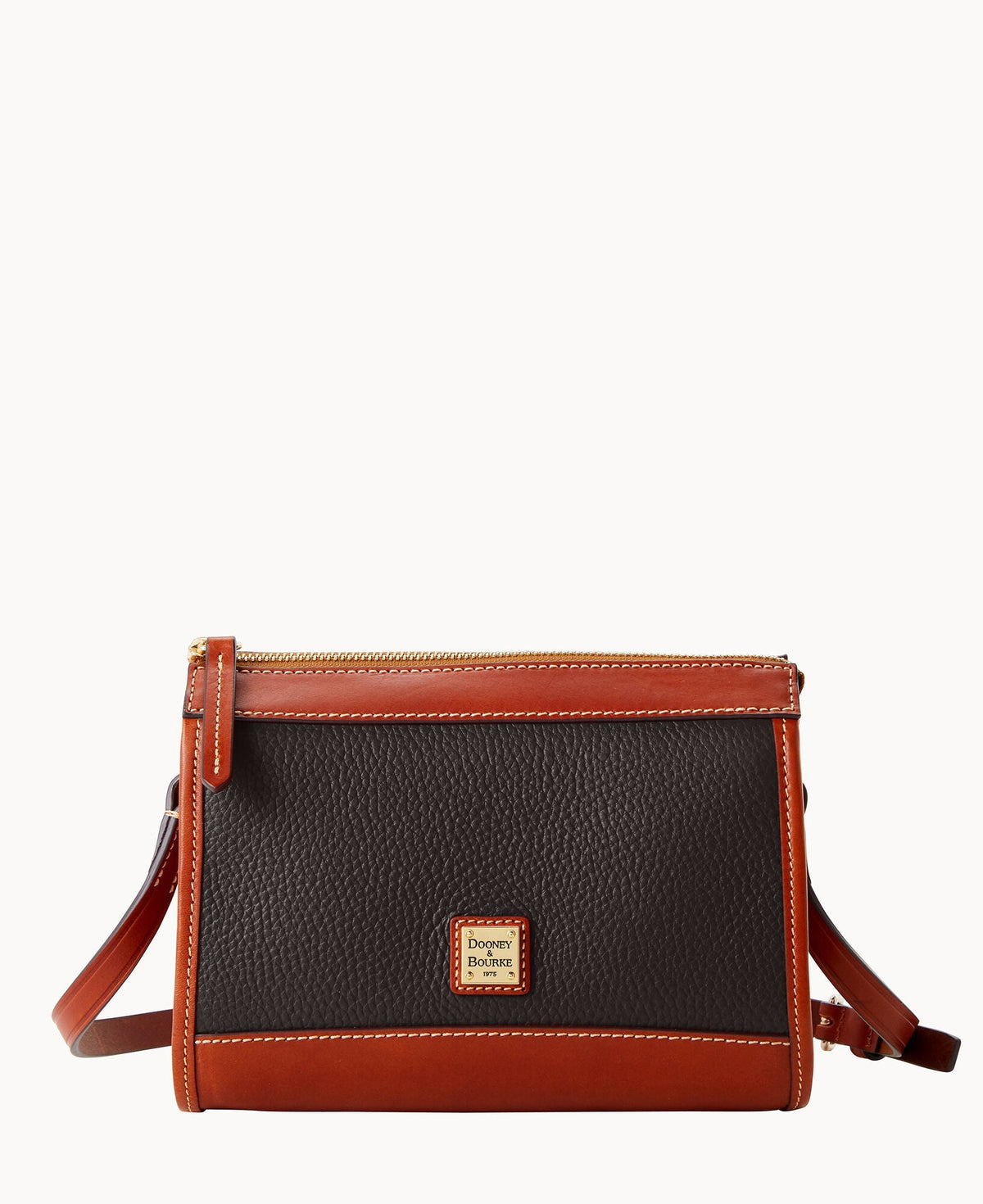 Pebble Grain Zip Crossbody - Brown Tmoro