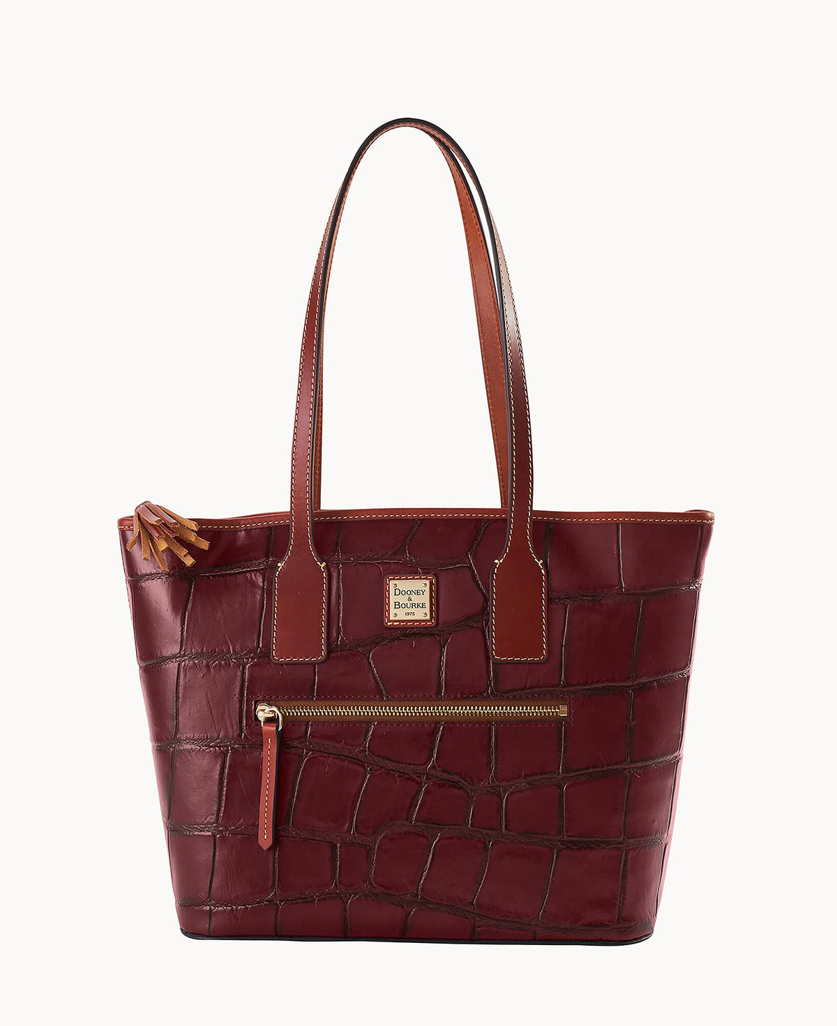 Denison Small Tote - Bordeaux Tan
