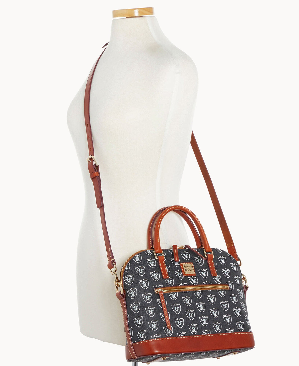 NFL Raiders Domed Zip Satchel - Image 4