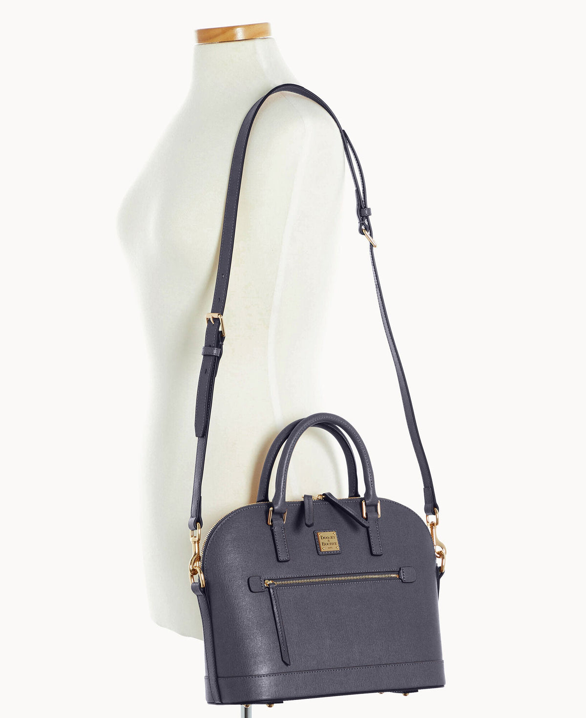Saffiano Domed Zip Satchel - Image 49