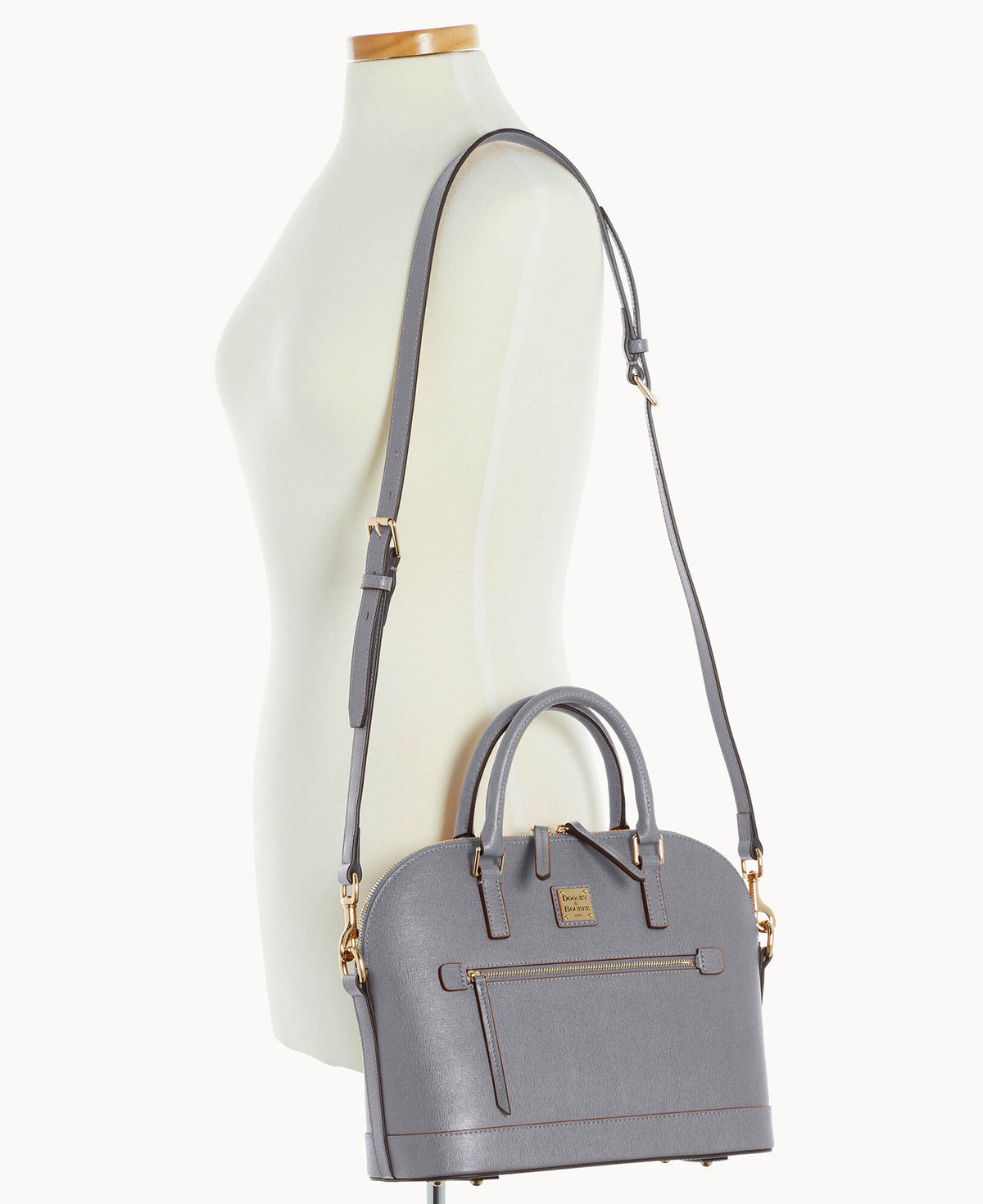 Saffiano Domed Zip Satchel - Image 79