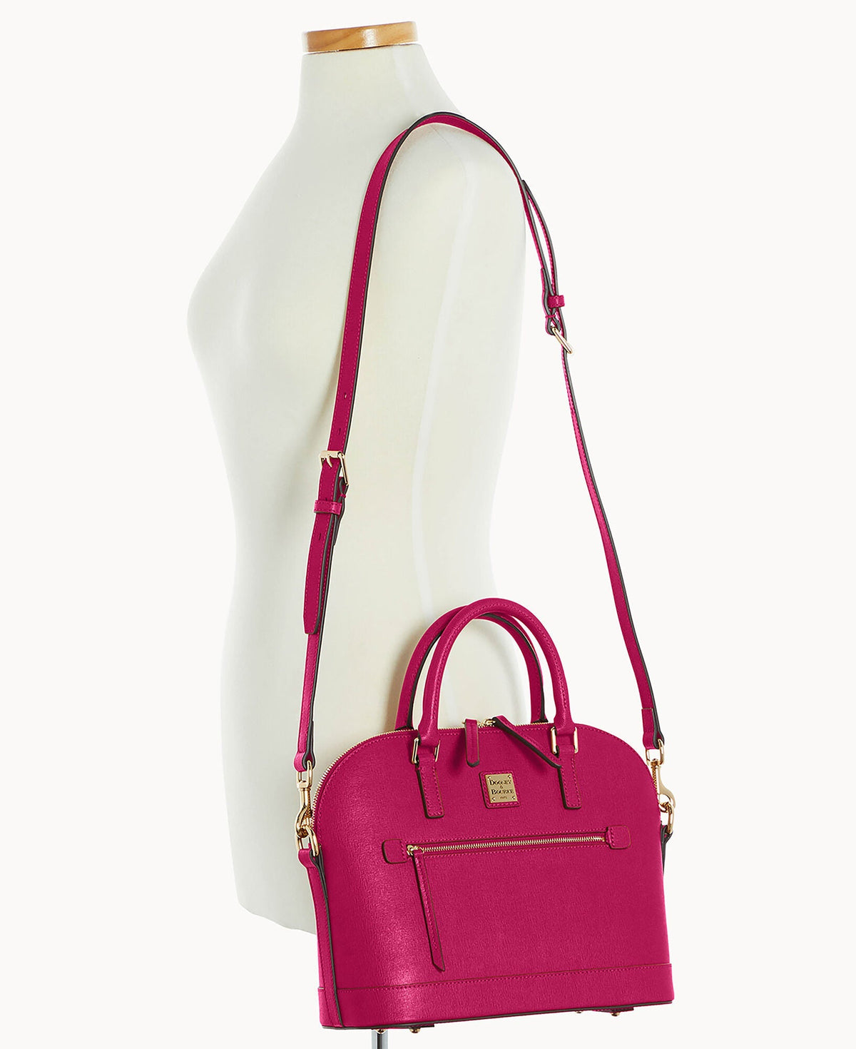 Saffiano Domed Zip Satchel - Image 83