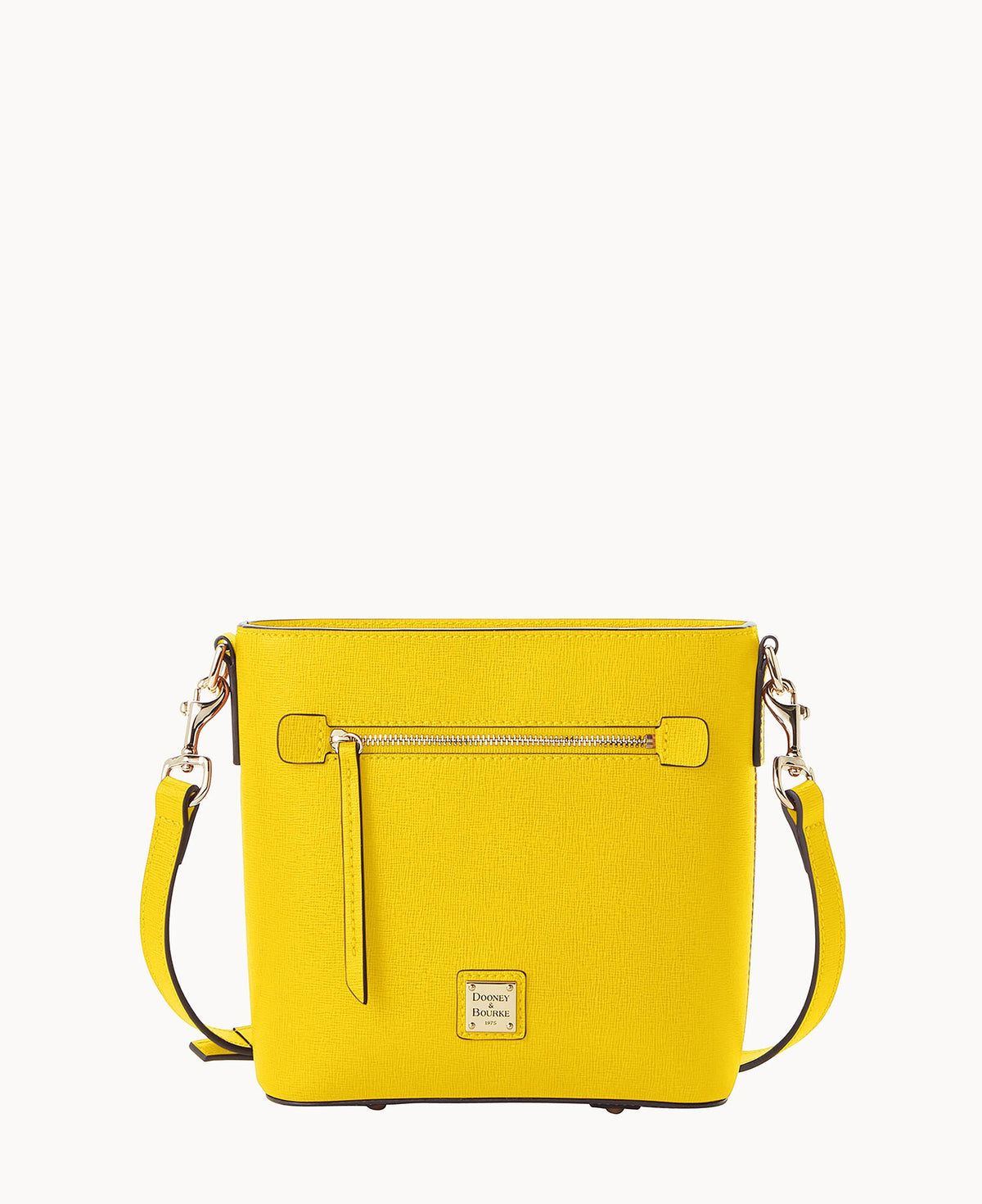 Saffiano Small Zip Crossbody - Forsythia