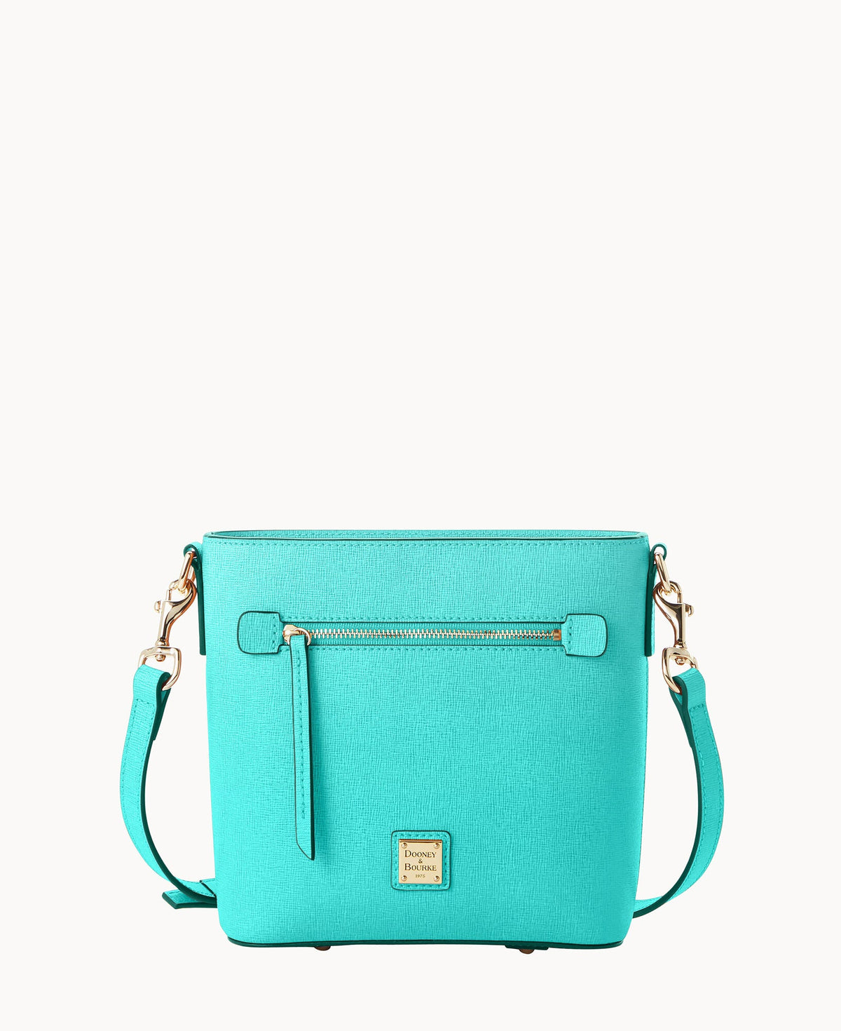 Saffiano Small Zip Crossbody - Mint