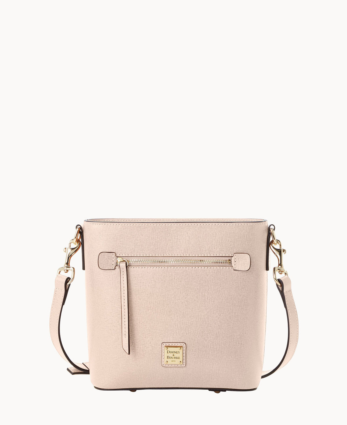 Saffiano Small Zip Crossbody - Blush