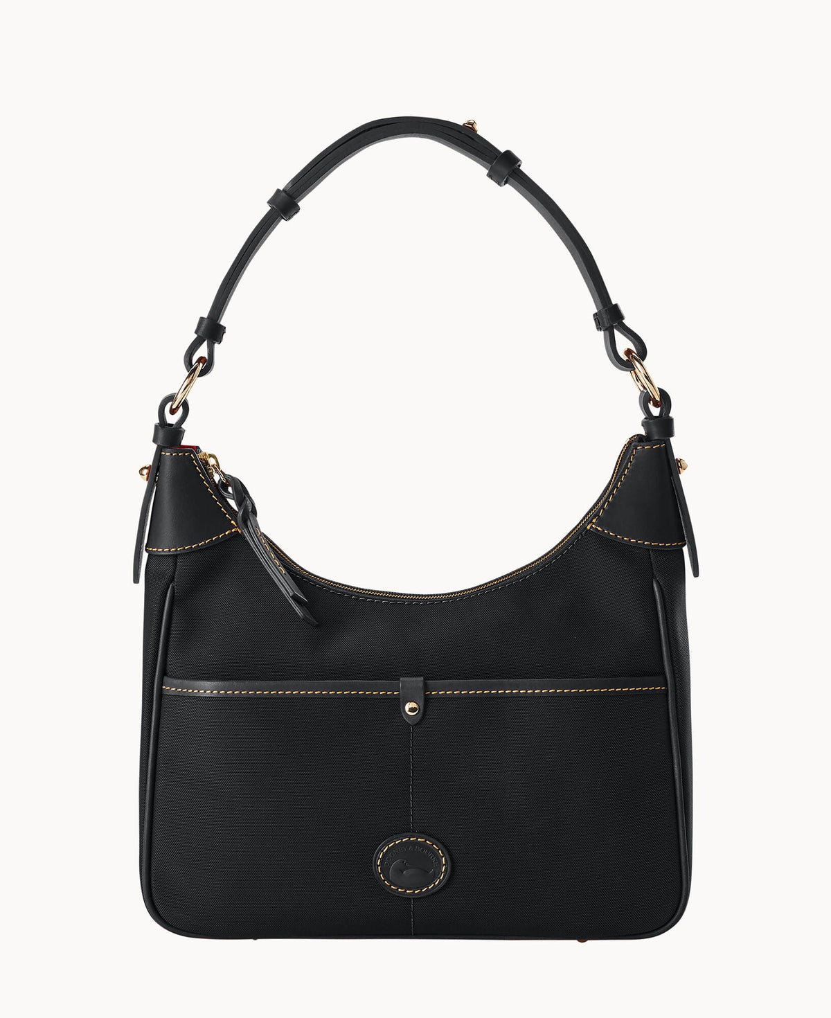 Nylon Small Rebecca Hobo - Black Black