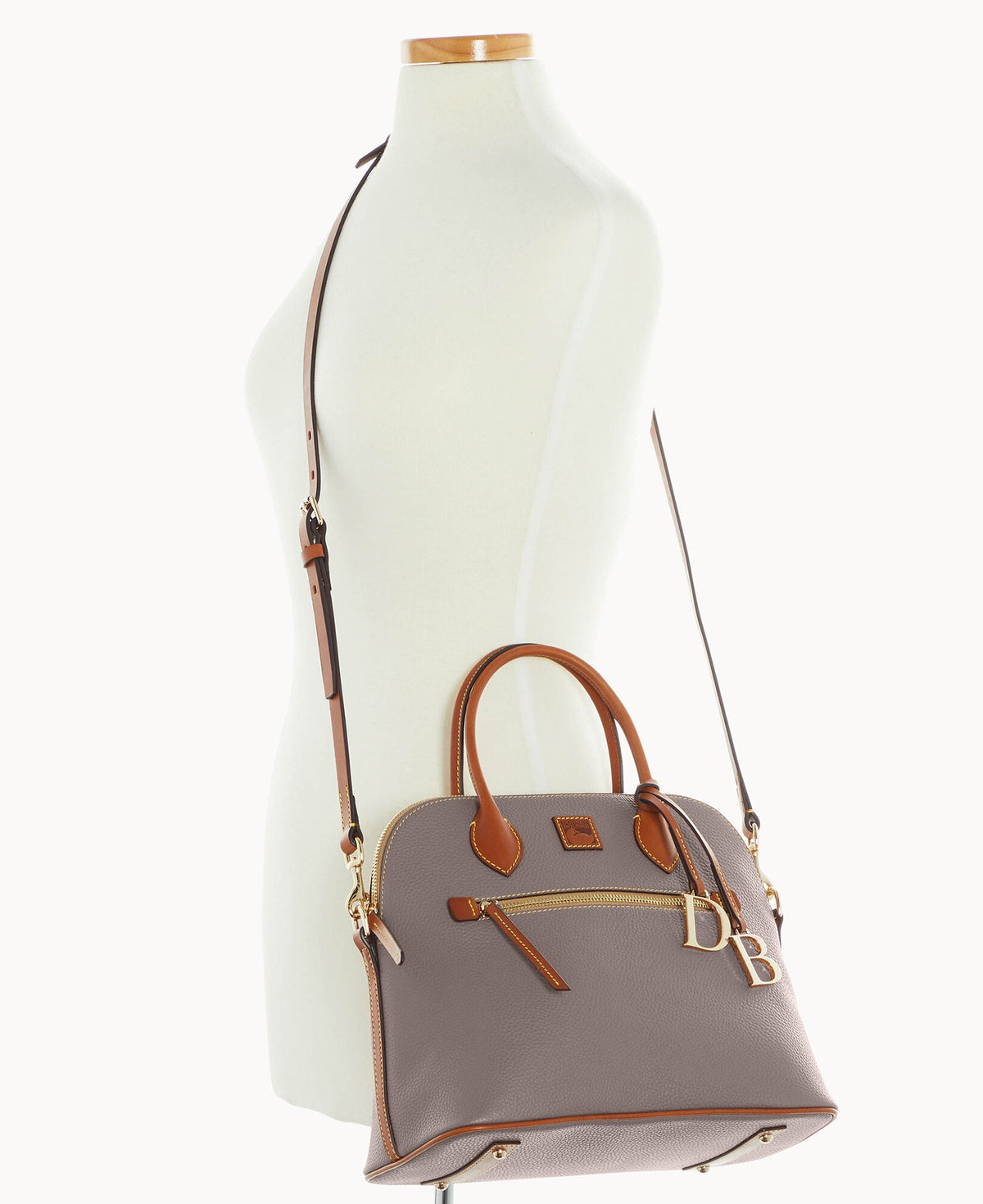 Pebble Grain Large Domed Satchel - Image 68