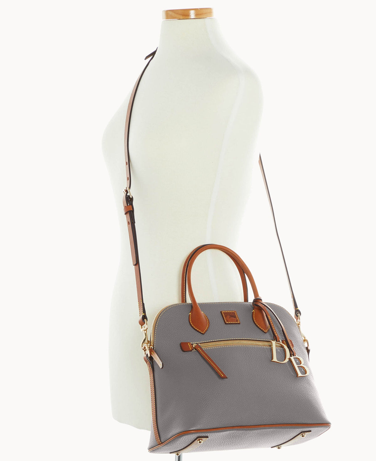 Pebble Grain Large Domed Satchel - Image 108