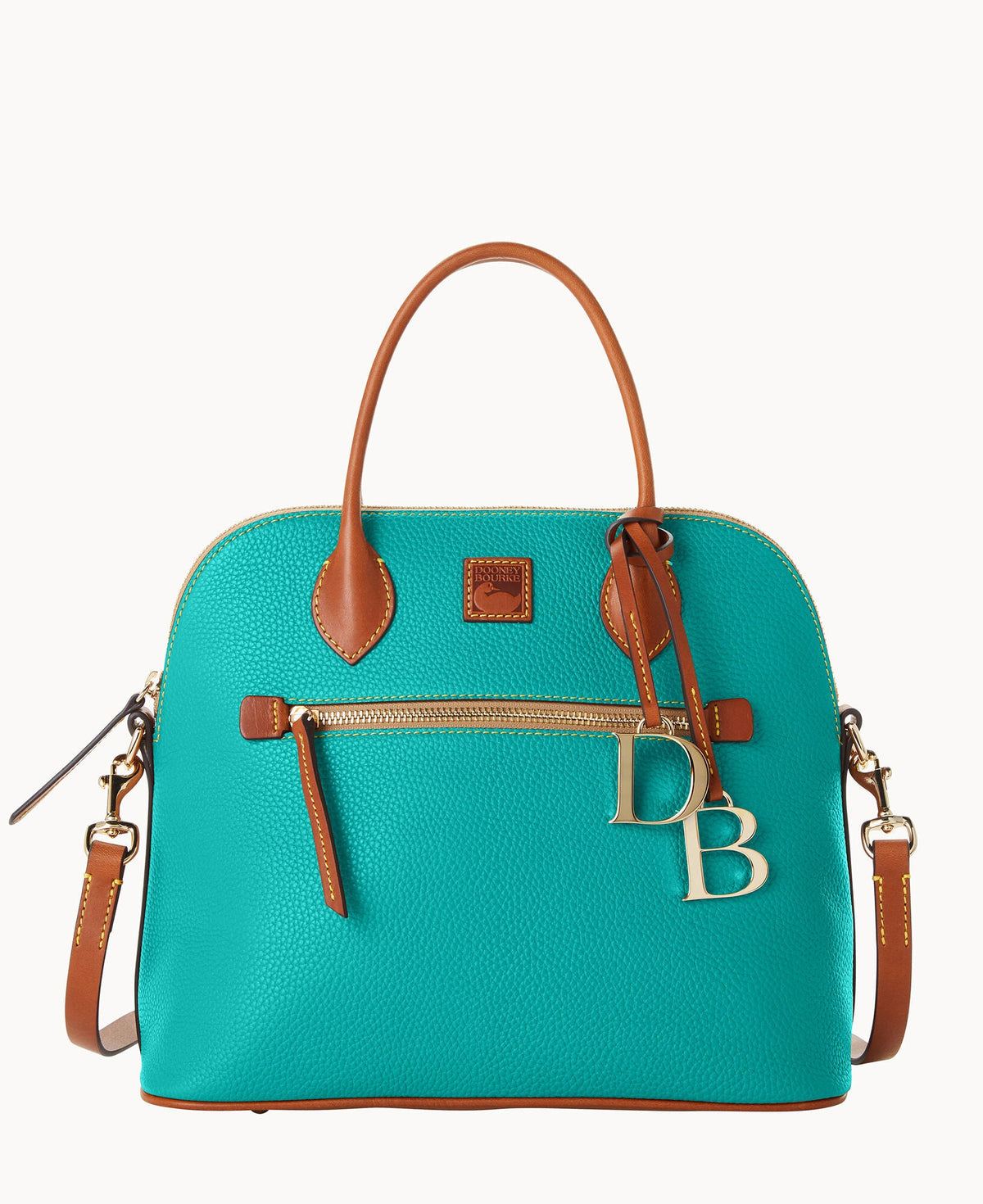 Pebble Grain Large Domed Satchel - Spearmint