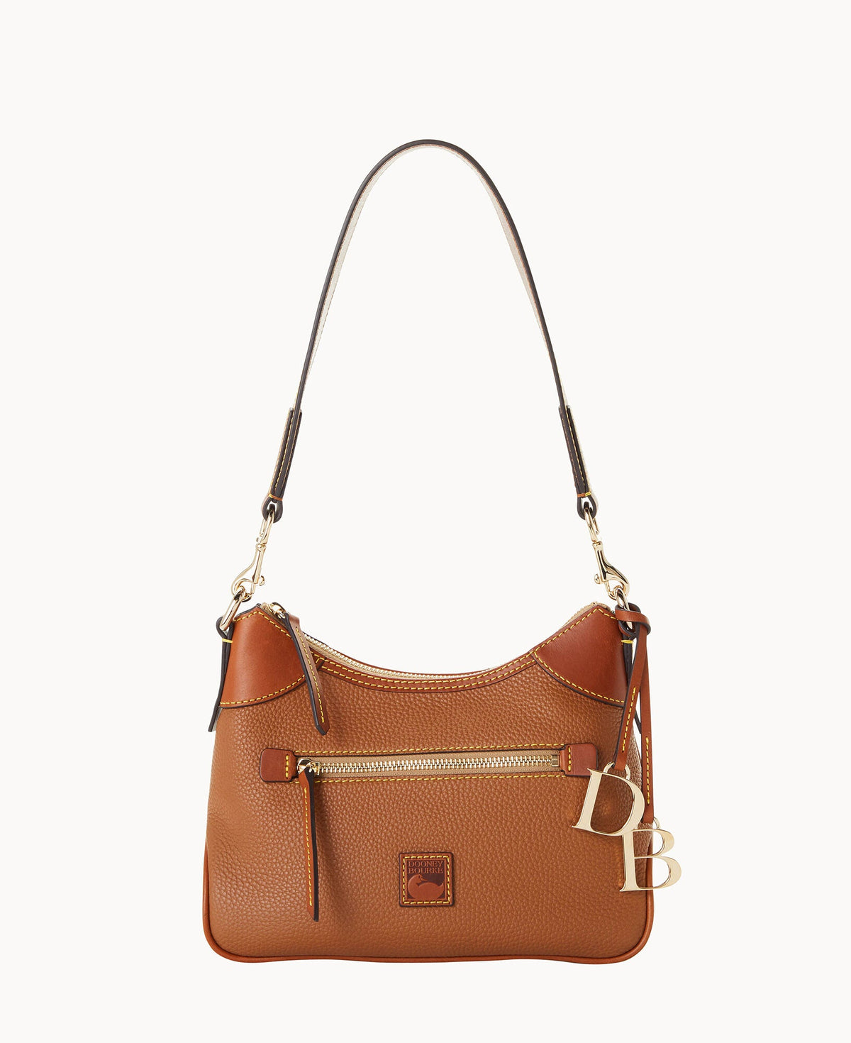 Pebble Grain Small Hobo - Caramel