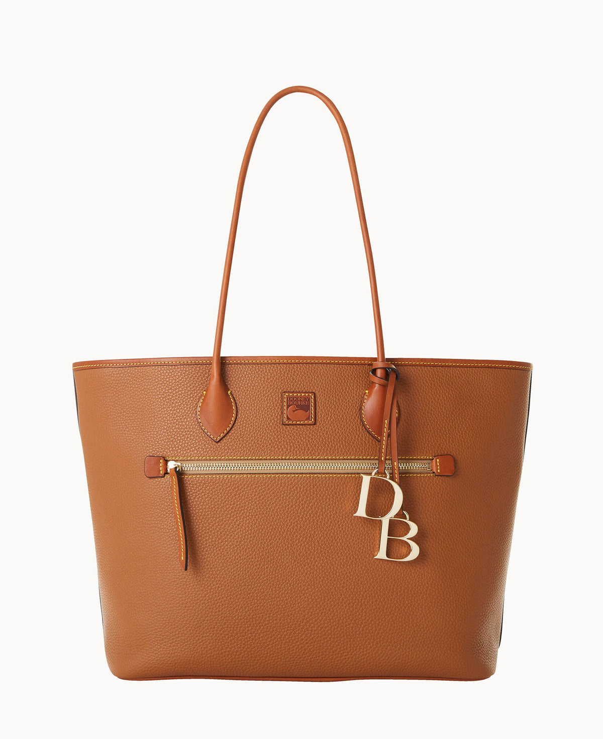 Pebble Grain Large Tote - Caramel