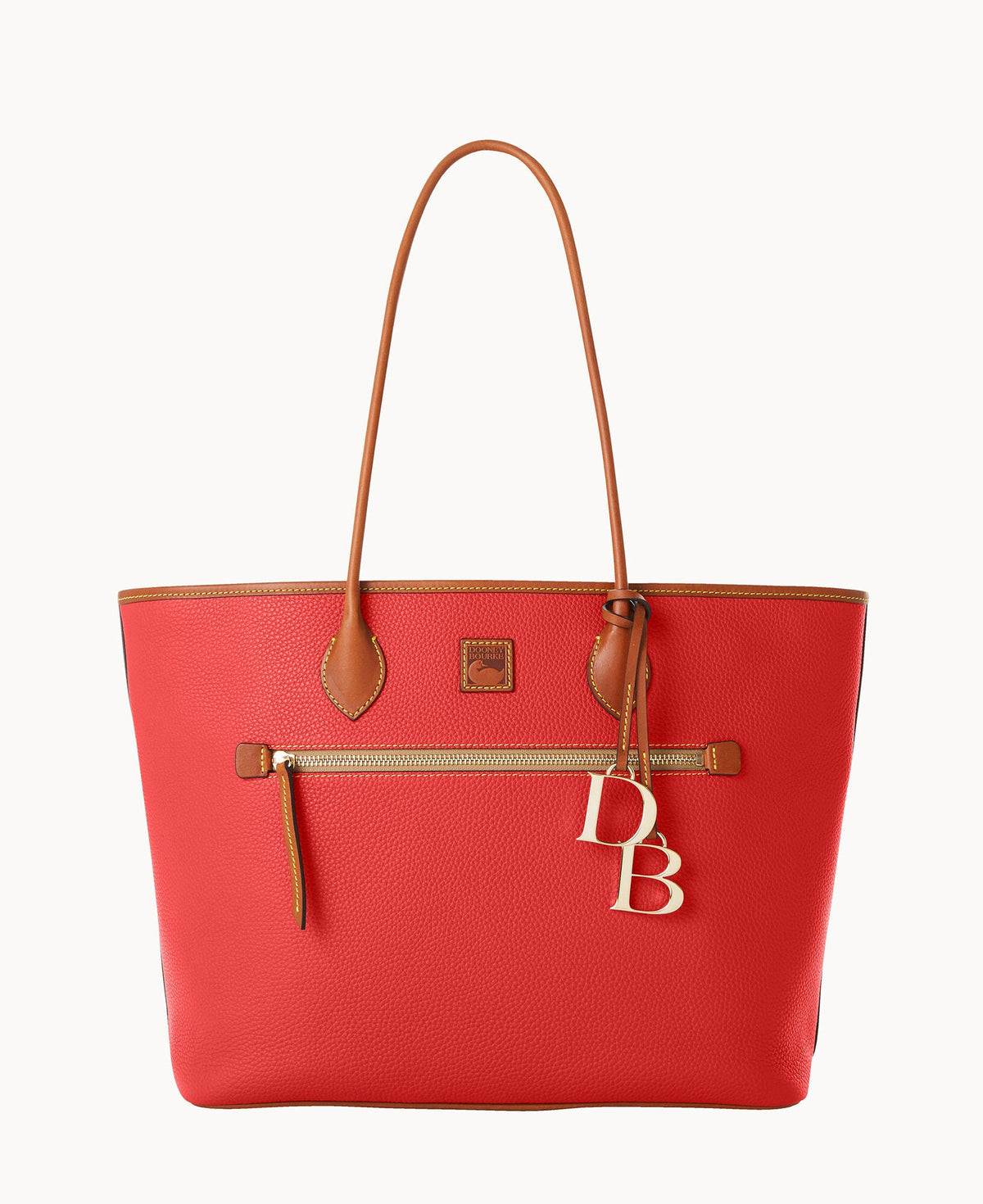 Pebble Grain Large Tote - Red