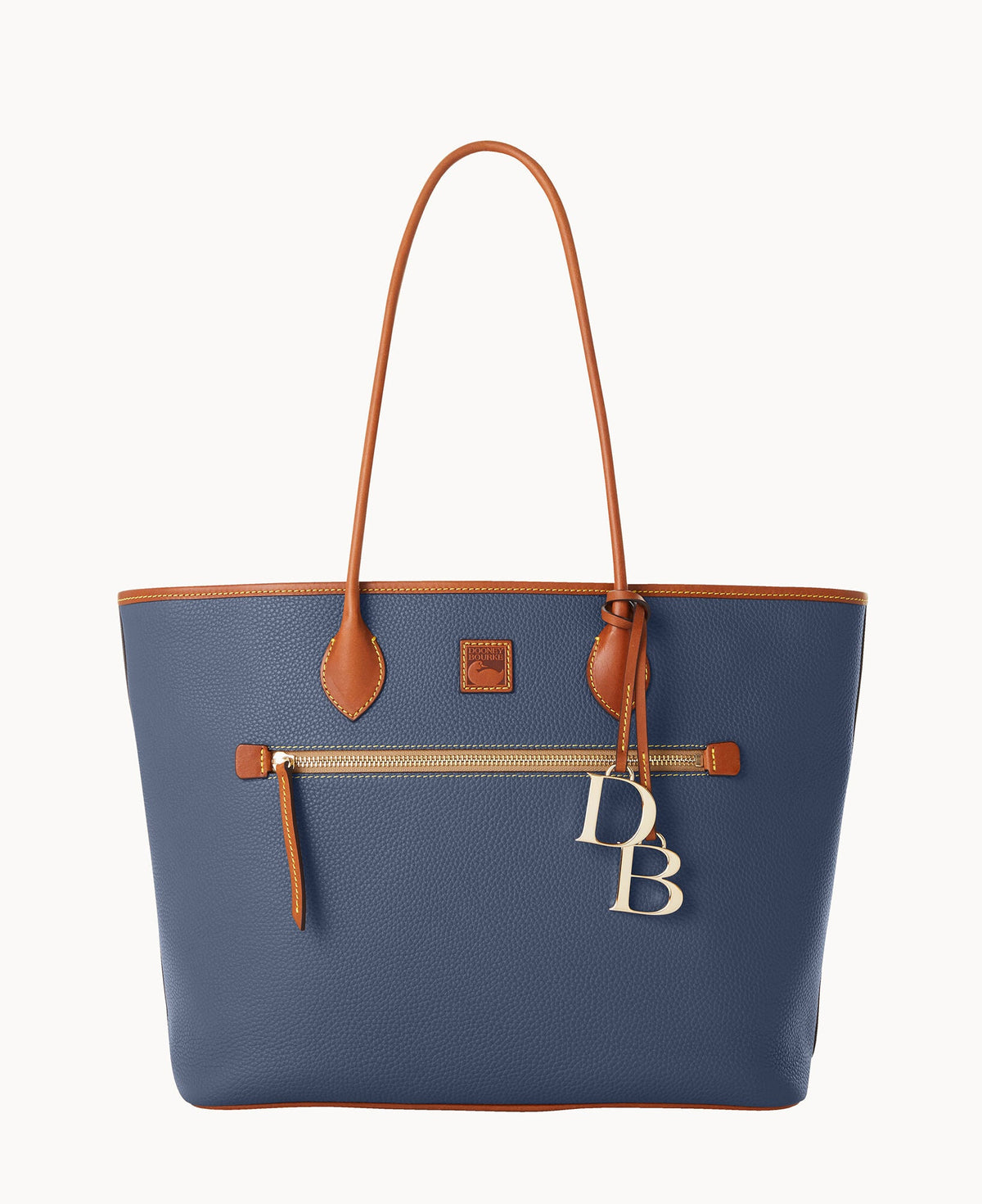 Pebble Grain Large Tote - Steel Blue