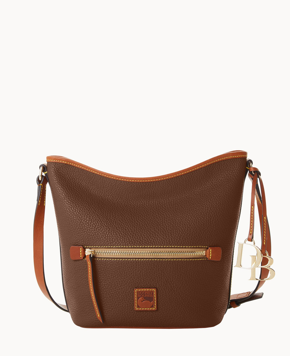 Pebble Grain Zip Sac - Bark