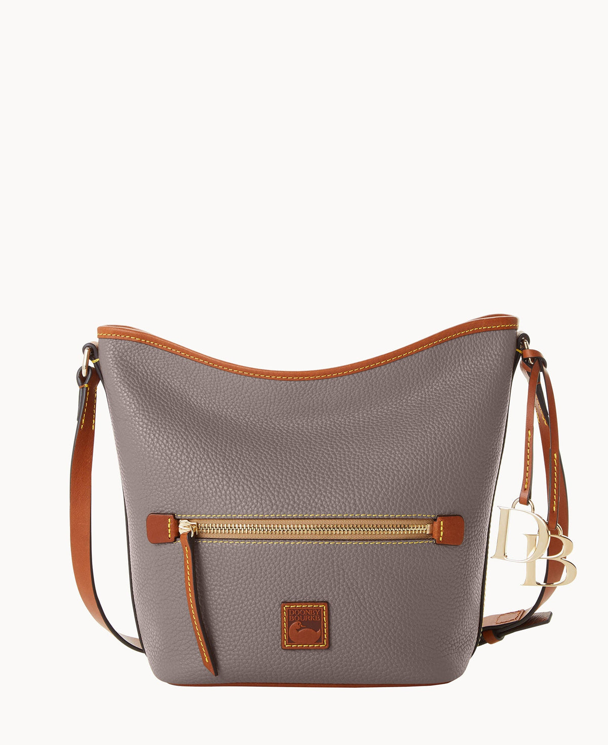 Pebble Grain Zip Sac - Elephant