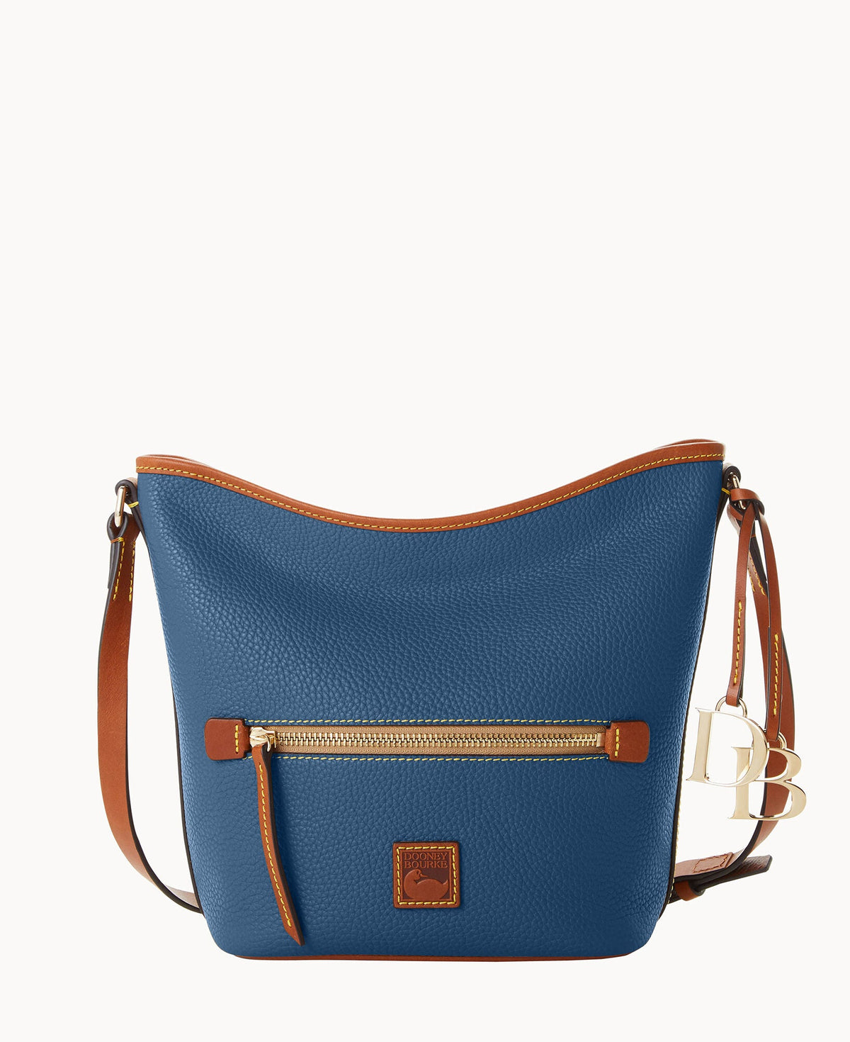 Pebble Grain Zip Sac - Jeans