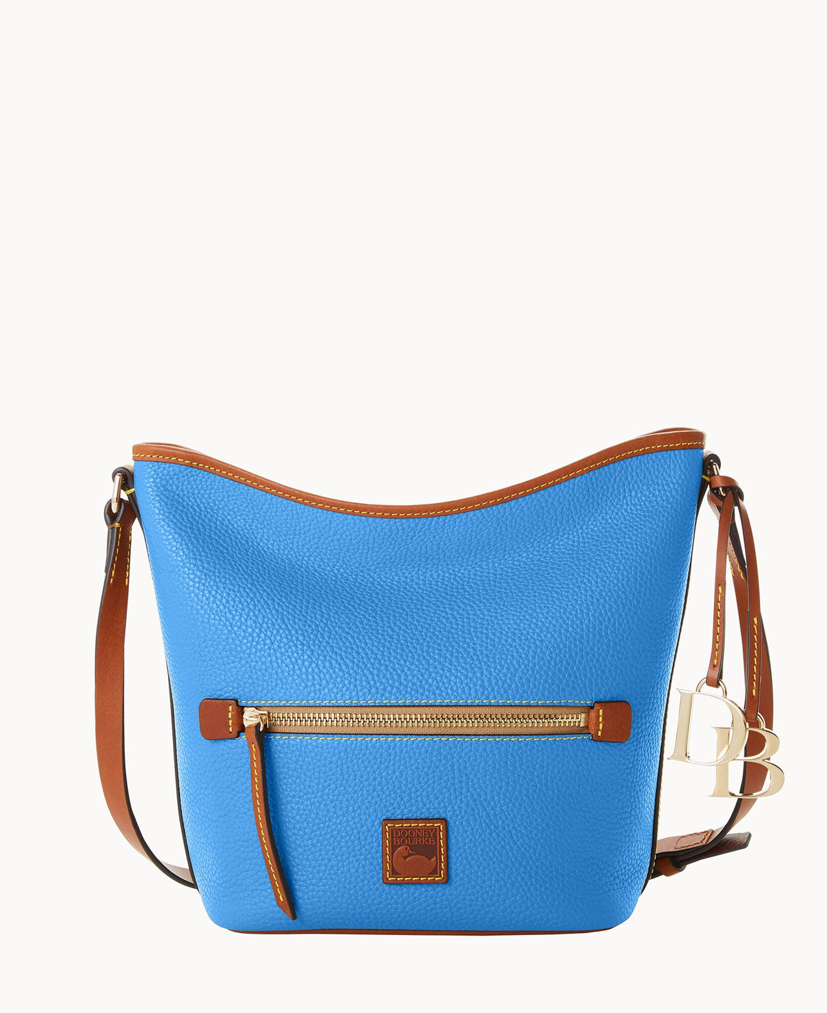 Pebble Grain Zip Sac - Azure