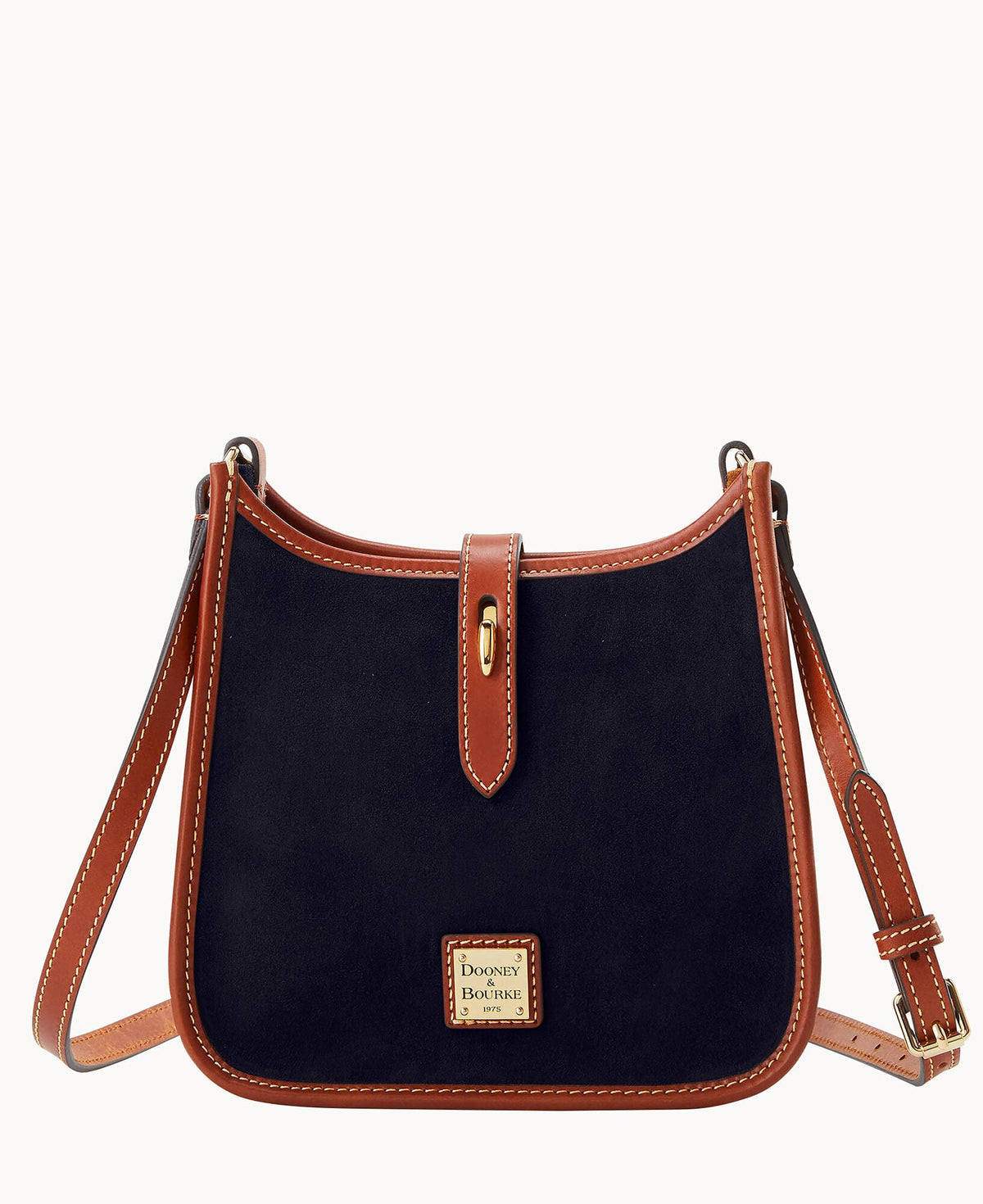 Suede Small Messenger - Navy