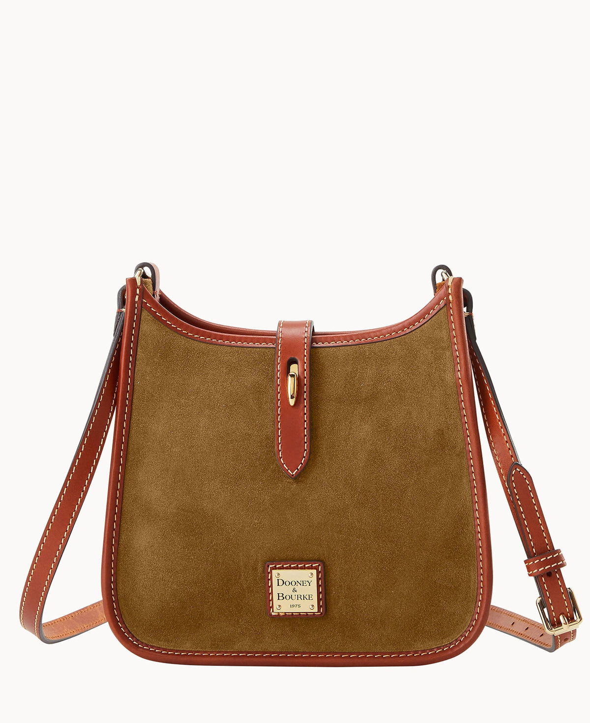 Suede Small Messenger - Olive