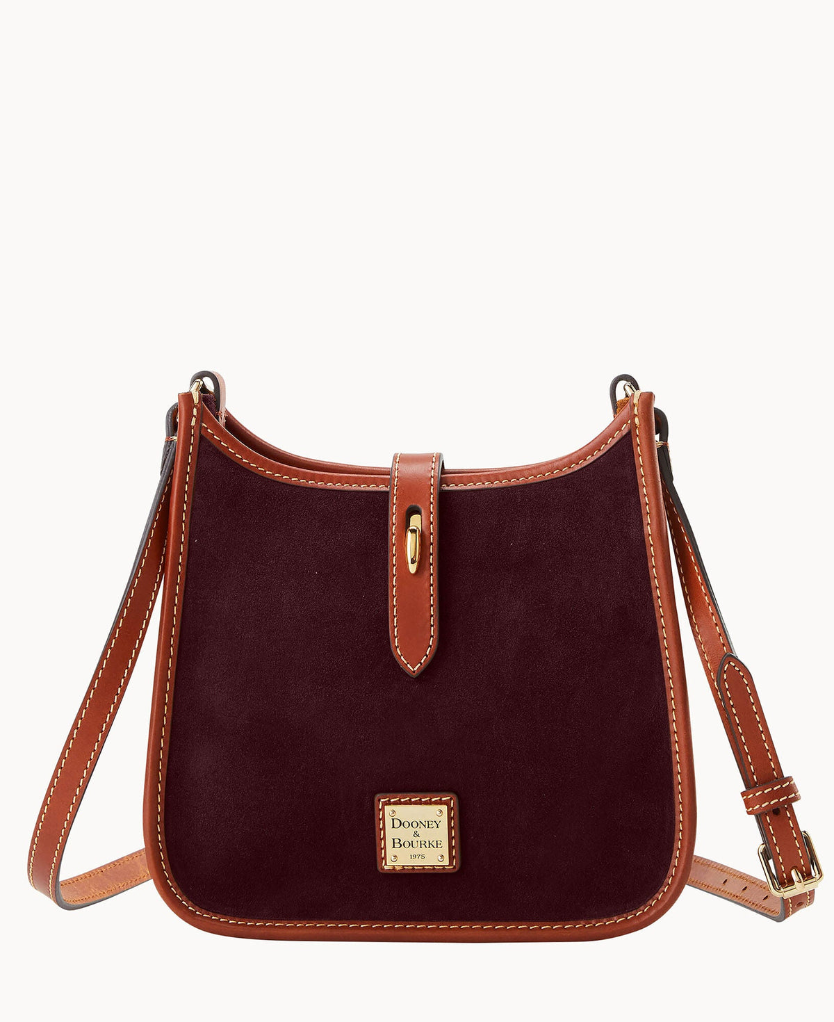 Suede Small Messenger - Wine