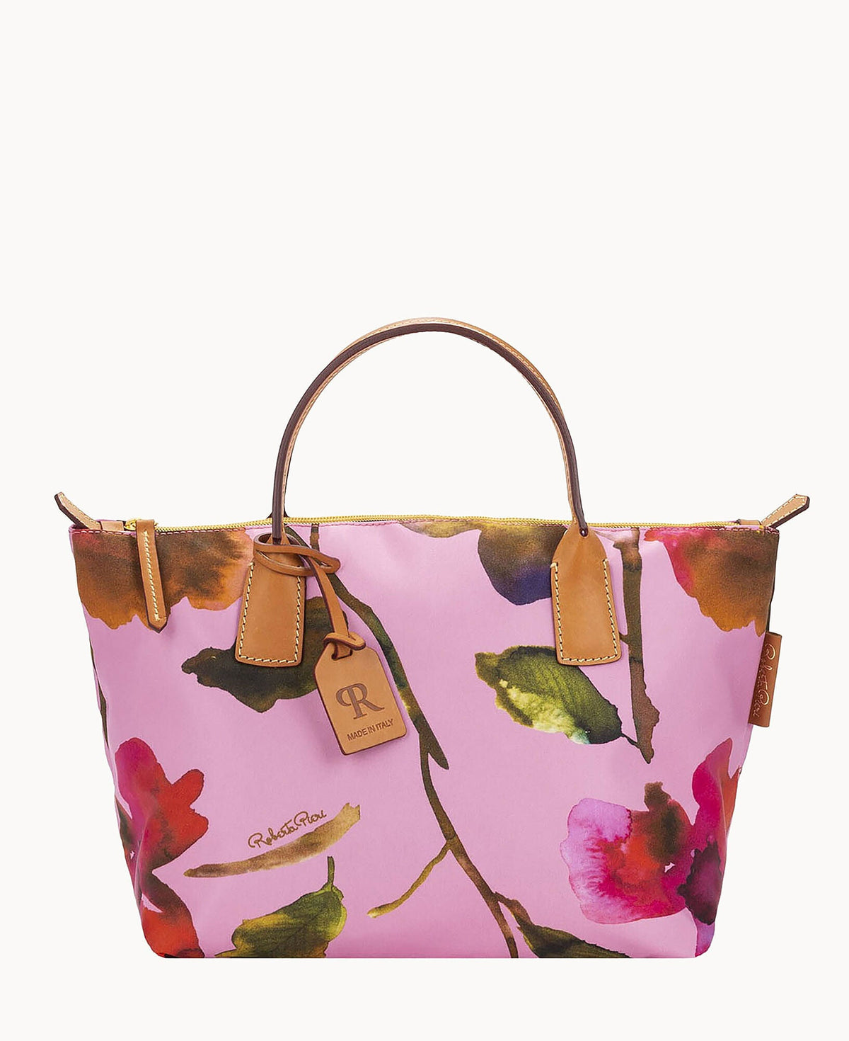 Roberta Pieri Flower Classic Small Robertina Tote - Light Pink