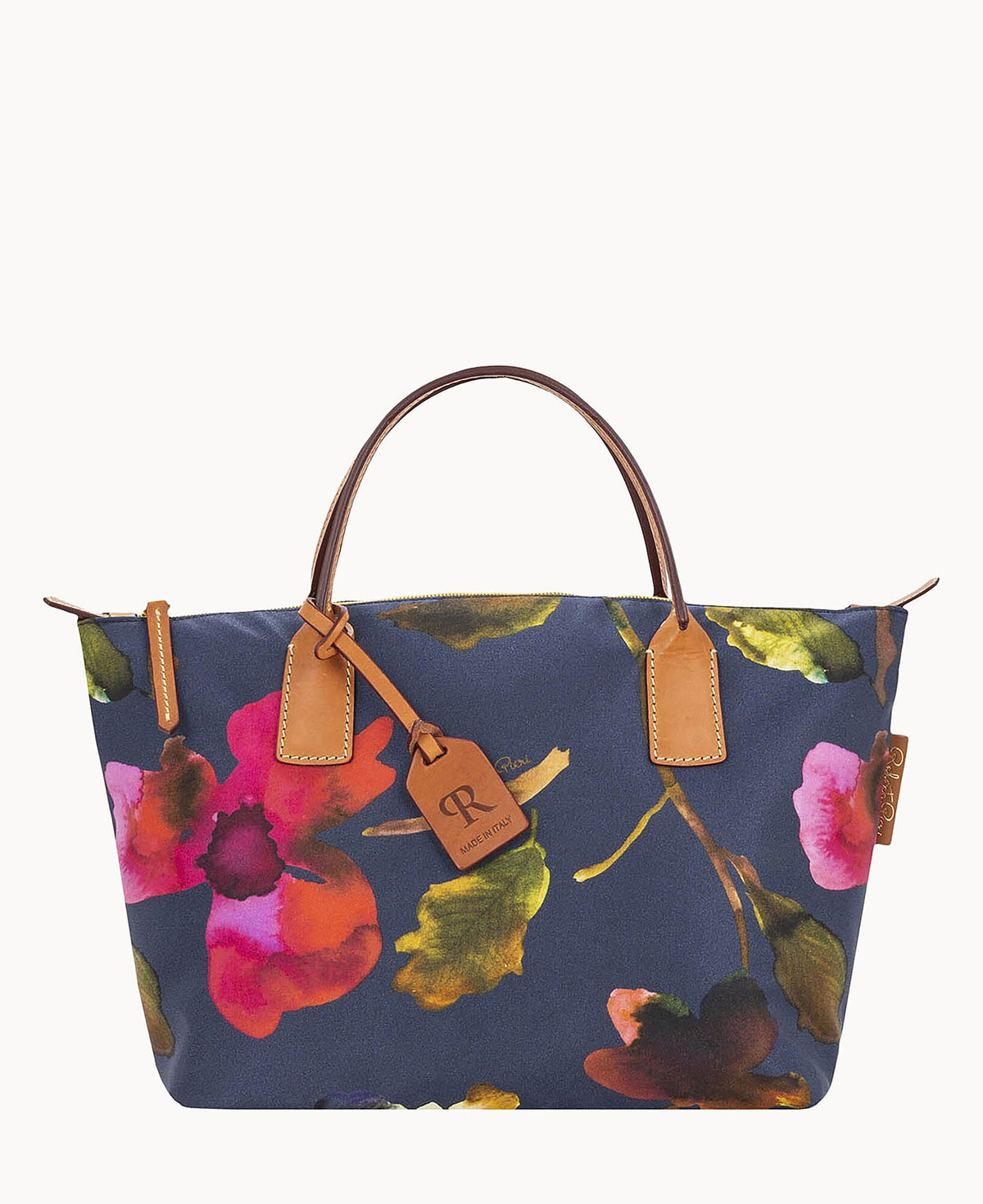 Roberta Pieri Flower Classic Small Robertina Tote - Navy