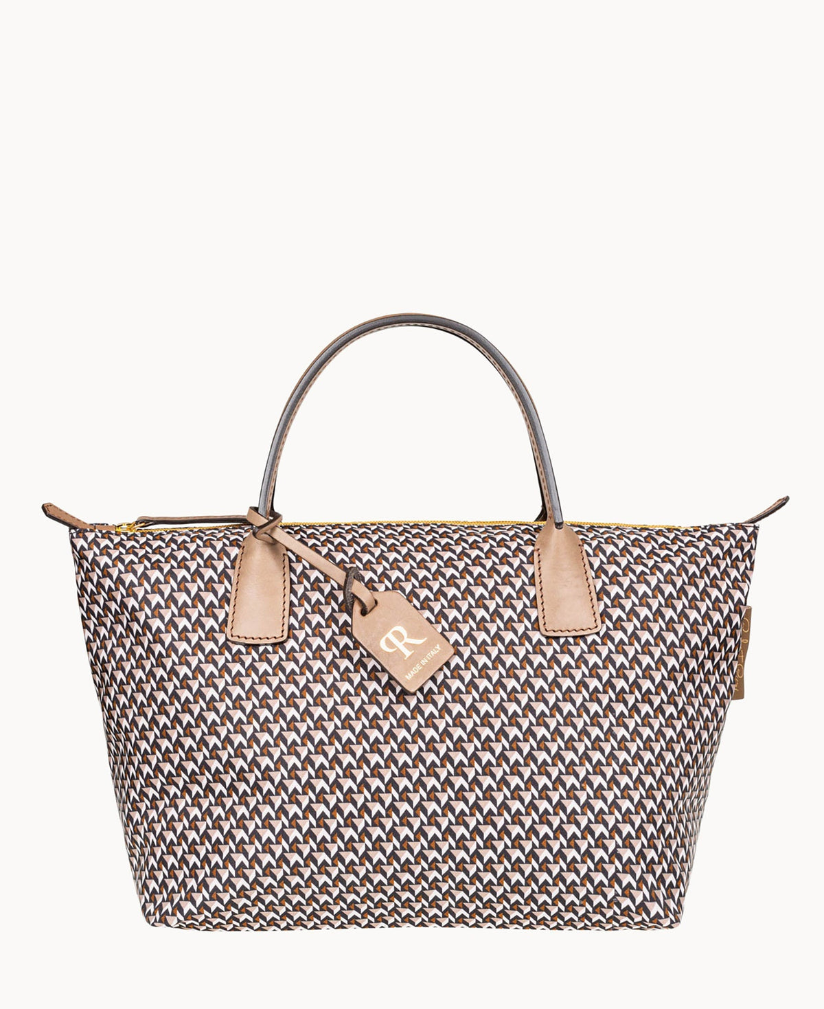 Roberta Pieri Tatami Classic Small Robertina Tote - Taupe