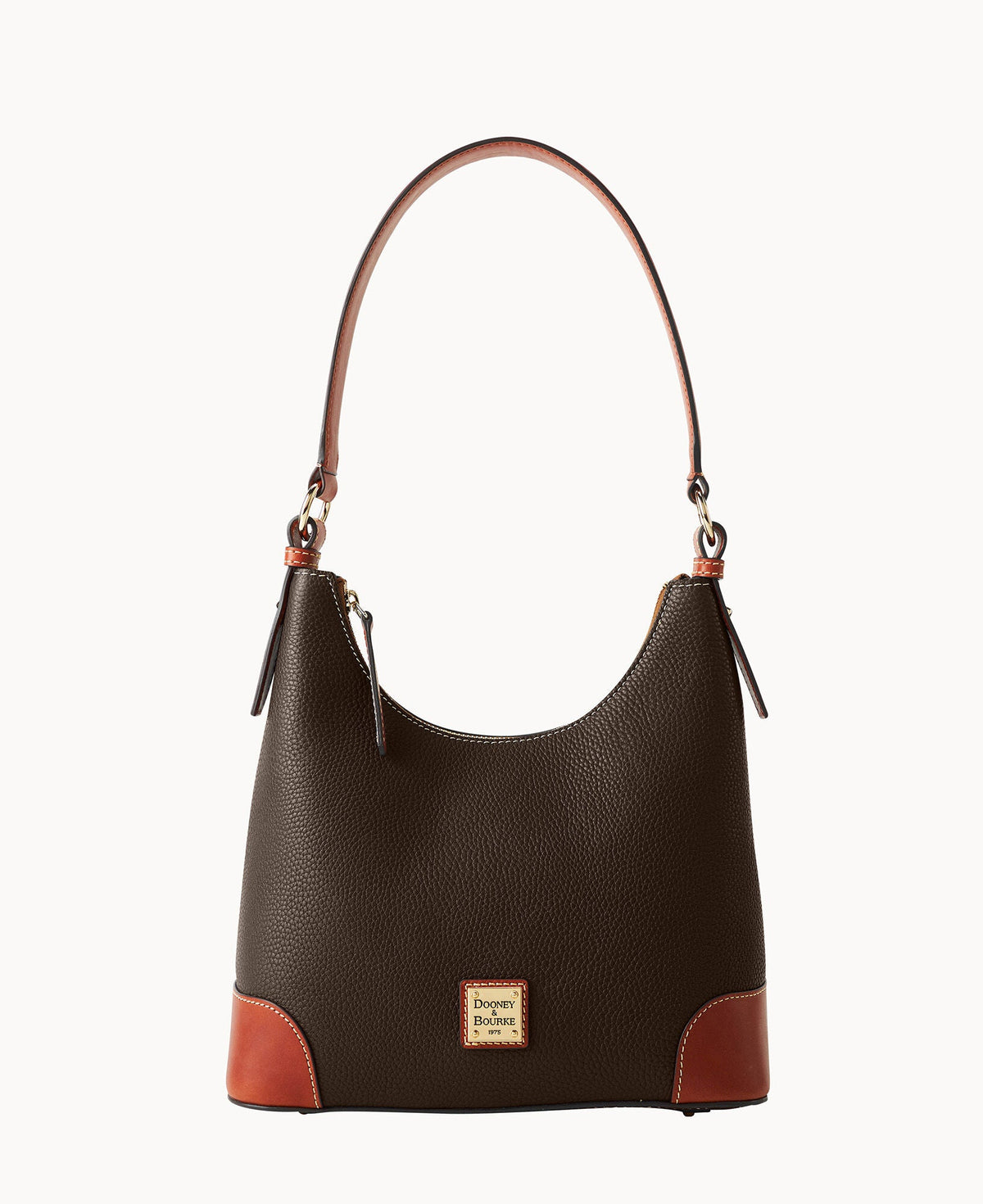 Pebble Grain Small Hobo - Brown Tmoro