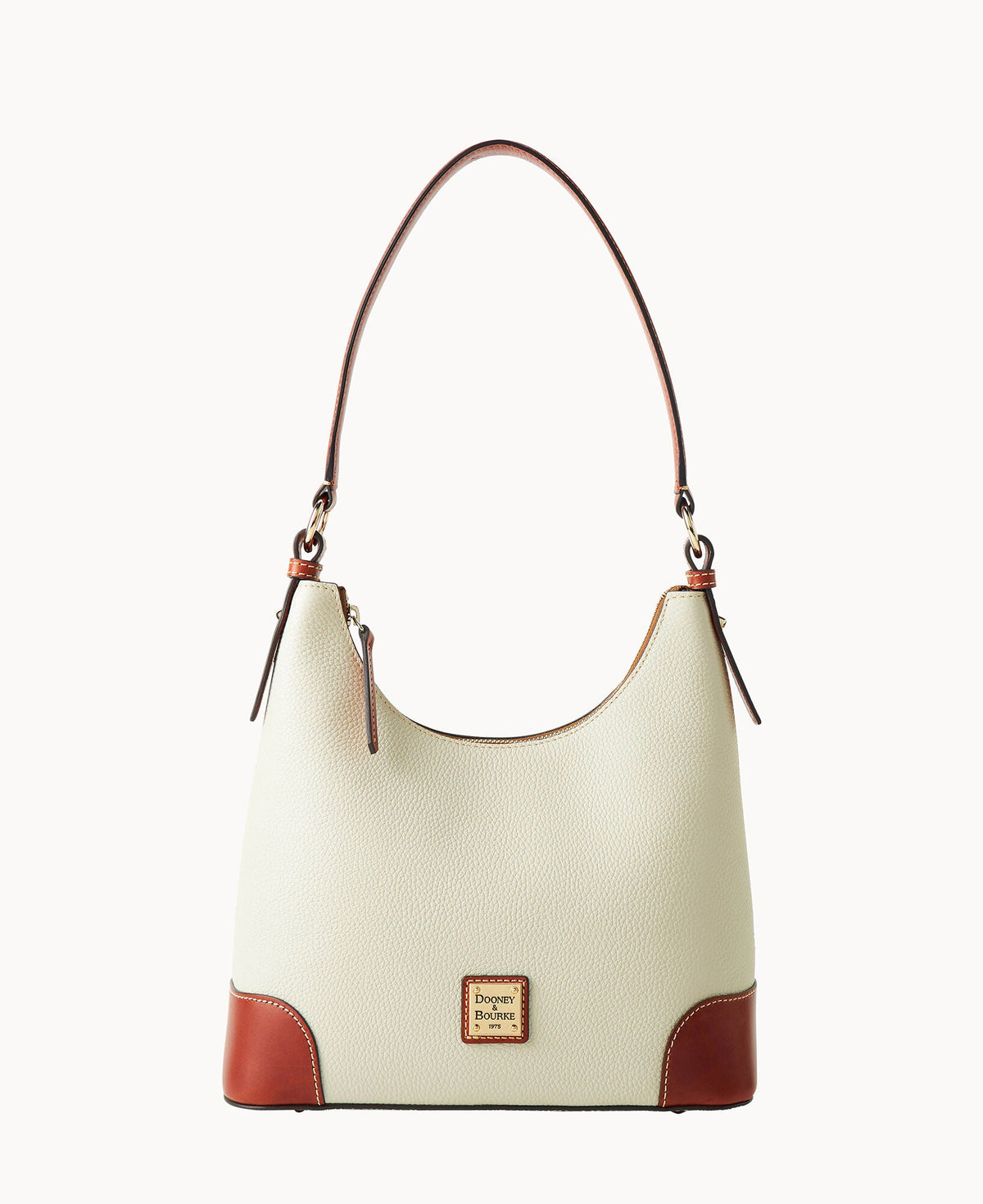 Pebble Grain Small Hobo - Bone