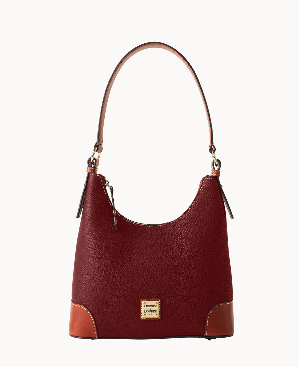 Pebble Grain Small Hobo - Bordeaux