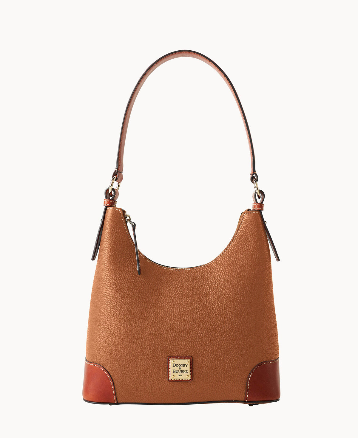 Pebble Grain Small Hobo - Caramel