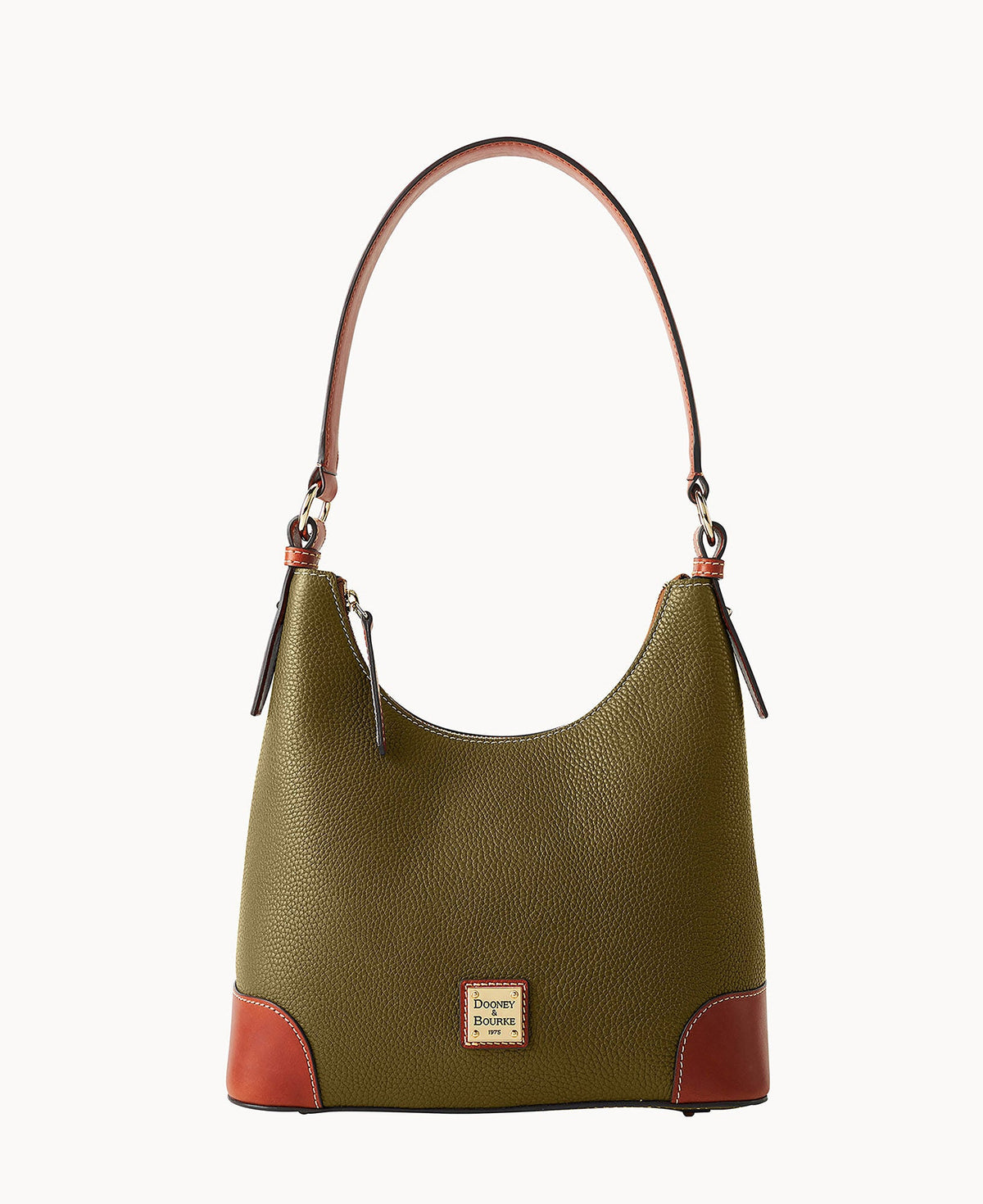 Pebble Grain Small Hobo - Olive