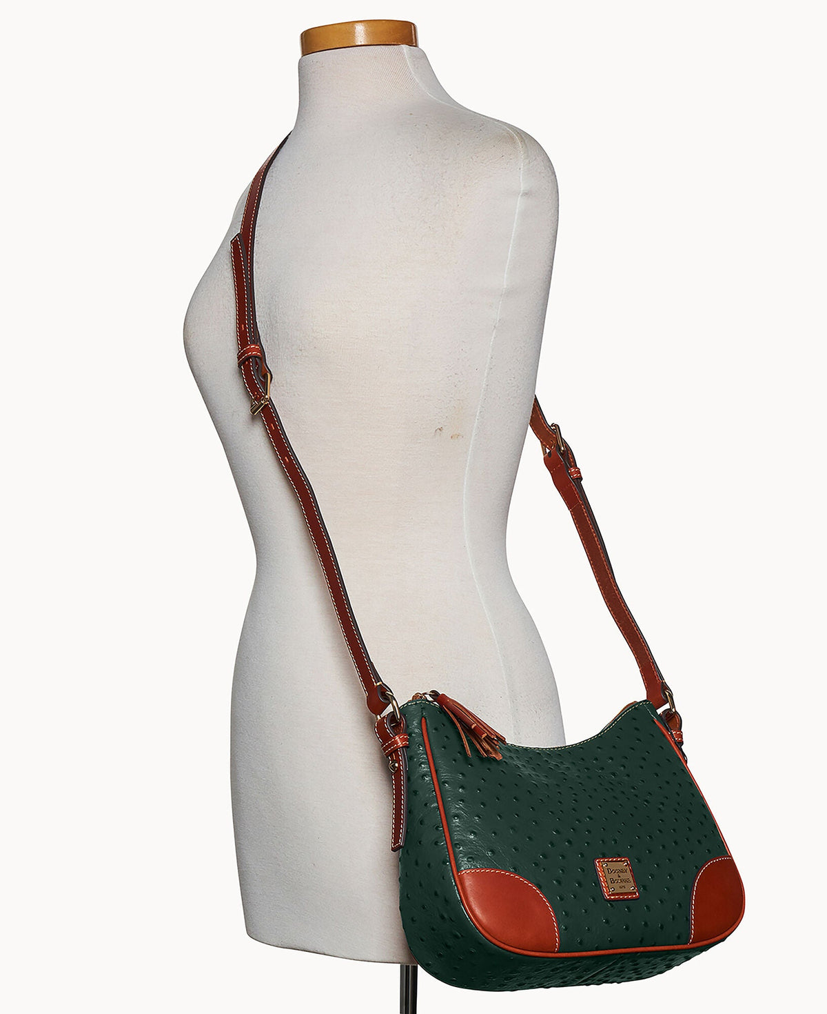 Ostrich Crossbody Hobo - Image 20