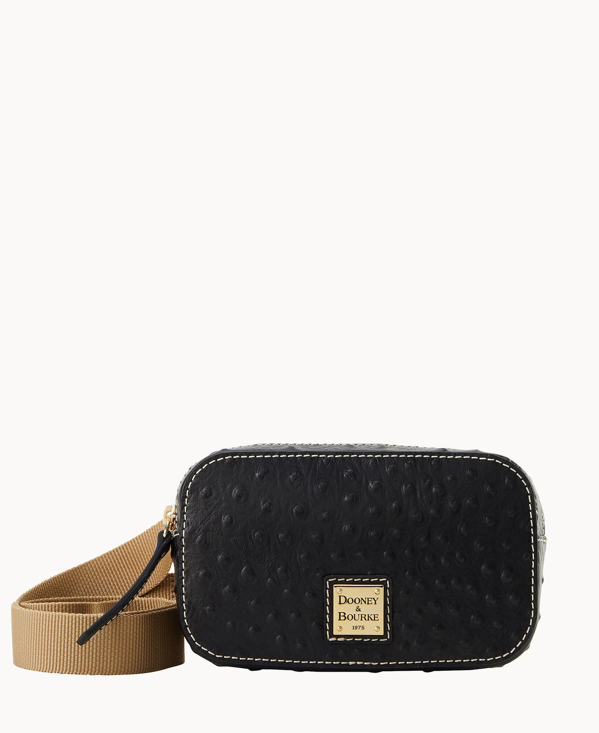 Ostrich Belt Bag - Black