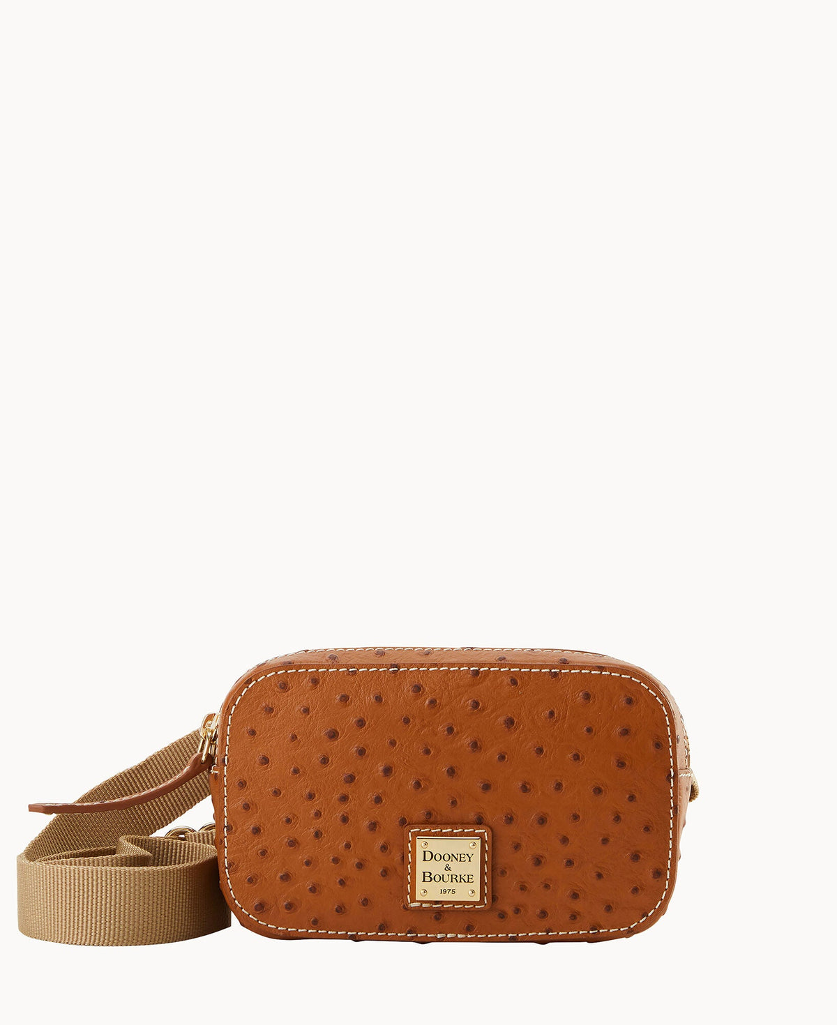 Ostrich Belt Bag - Caramel