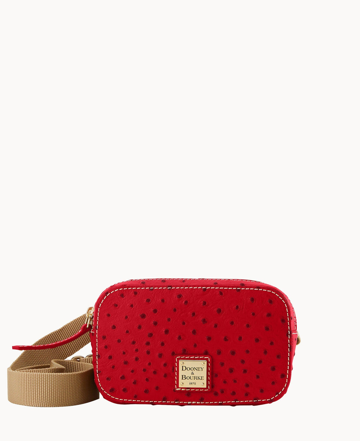 Ostrich Belt Bag - Crimson