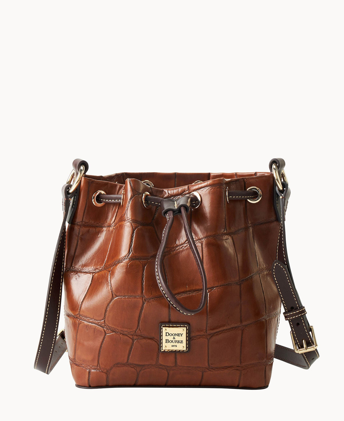Denison Crossbody Drawstring - Cognac