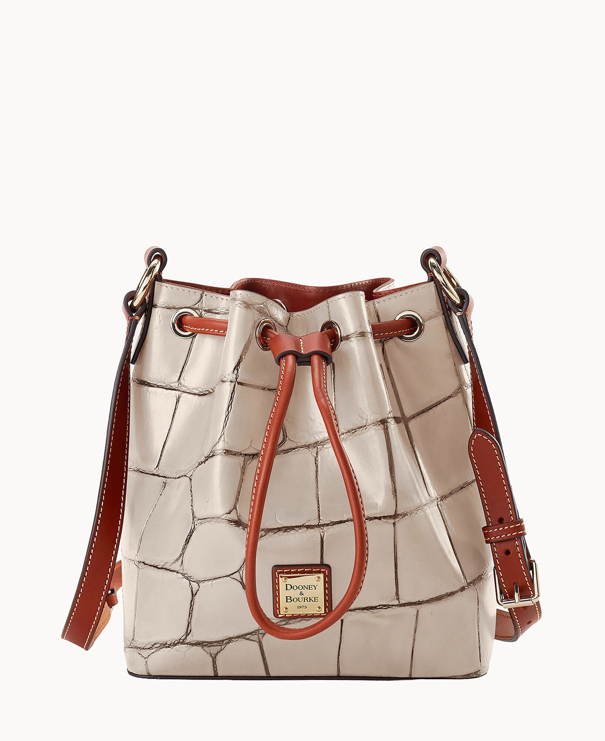 Denison Crossbody Drawstring - Taupe Tan