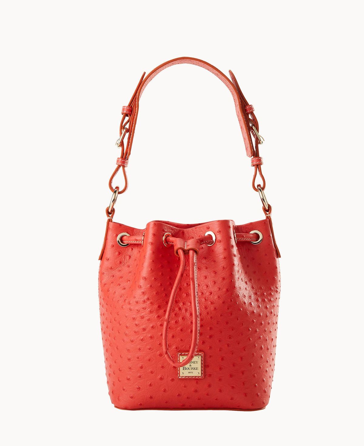 Ostrich Small Drawstring - Geranium