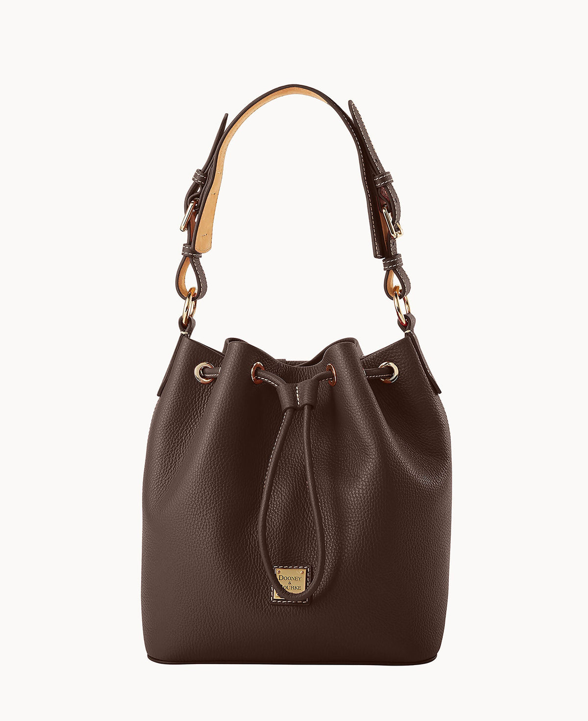 Lucca Leather Drawstring - Brown Tmoro