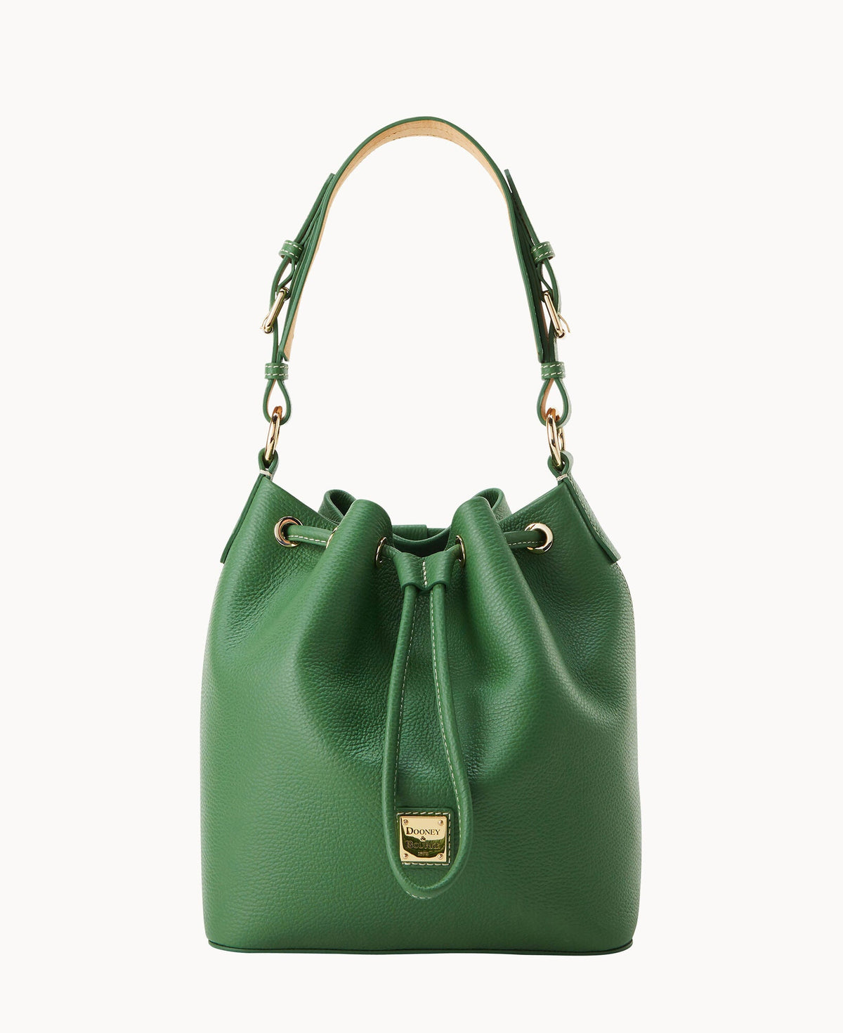 Lucca Leather Drawstring - Grass