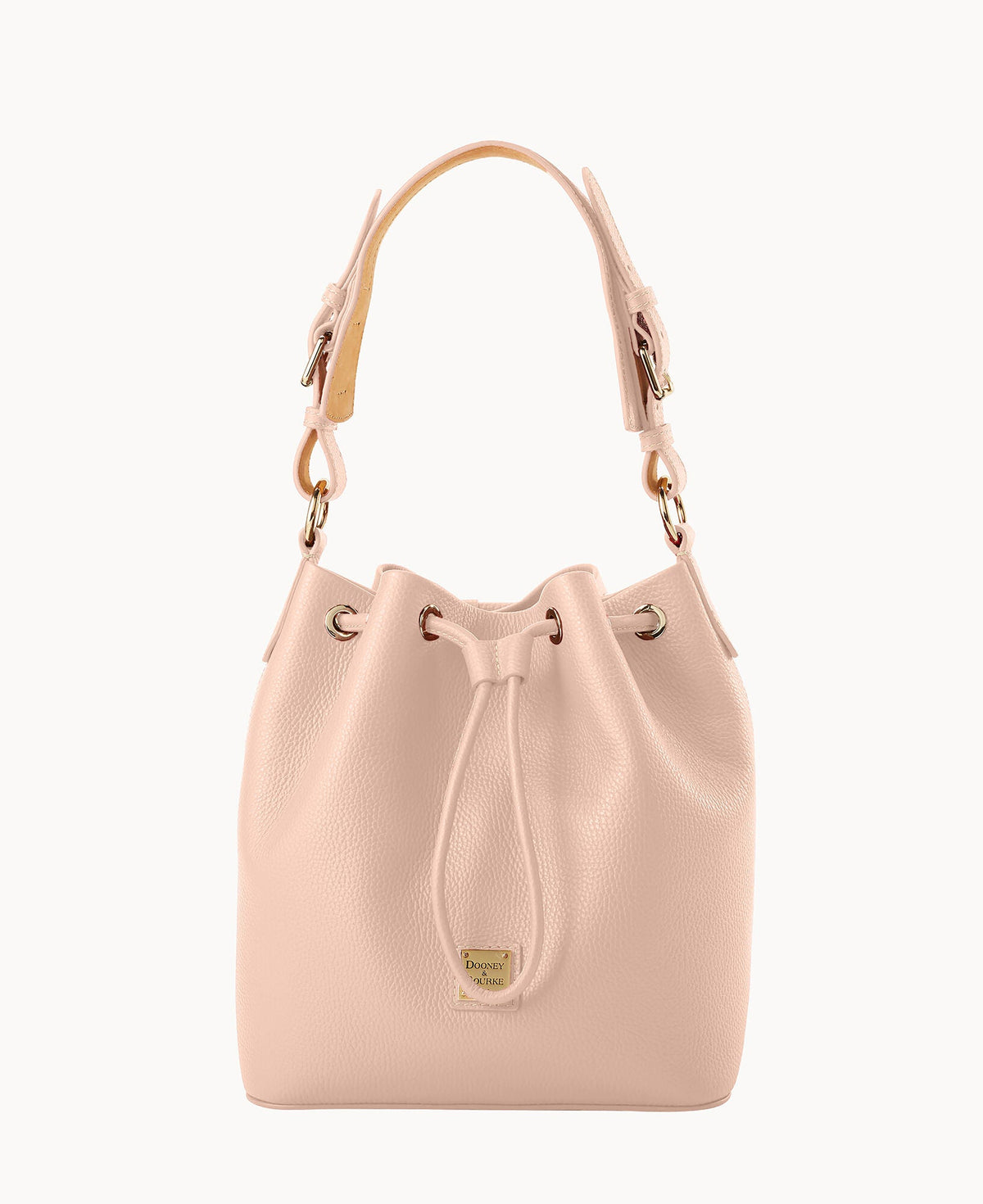 Lucca Leather Drawstring - Blush