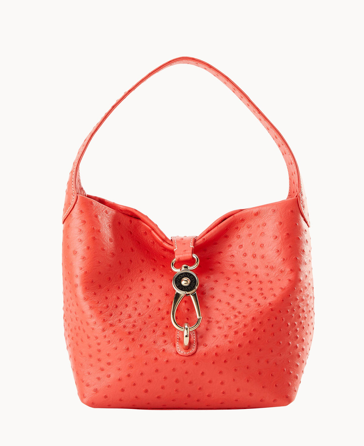 Ostrich Logo Lock Hobo - Geranium